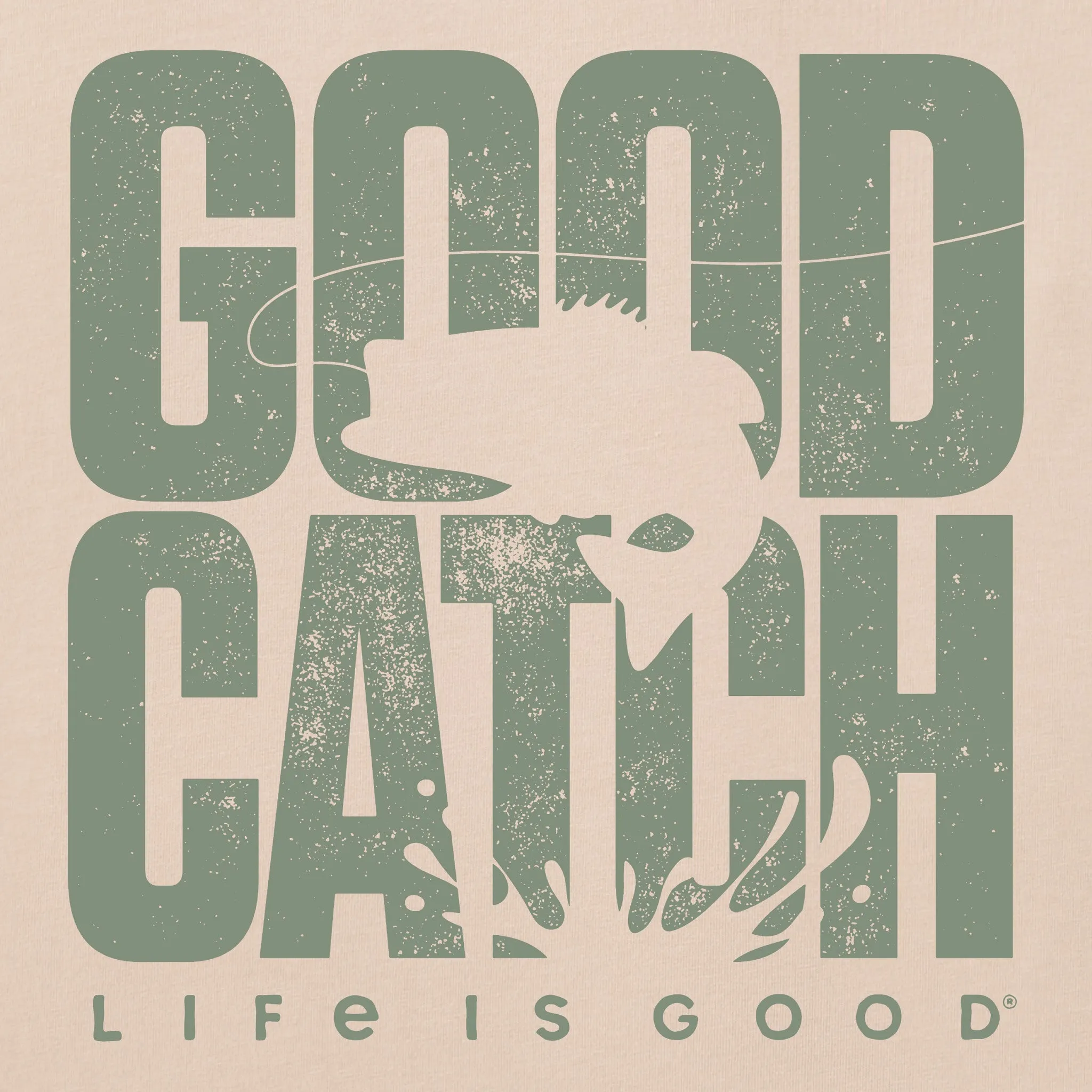 Men's Good Catch Stack Short Sleeve Crusher-LITE Tee sold by Life is Good product image thumbnail 2