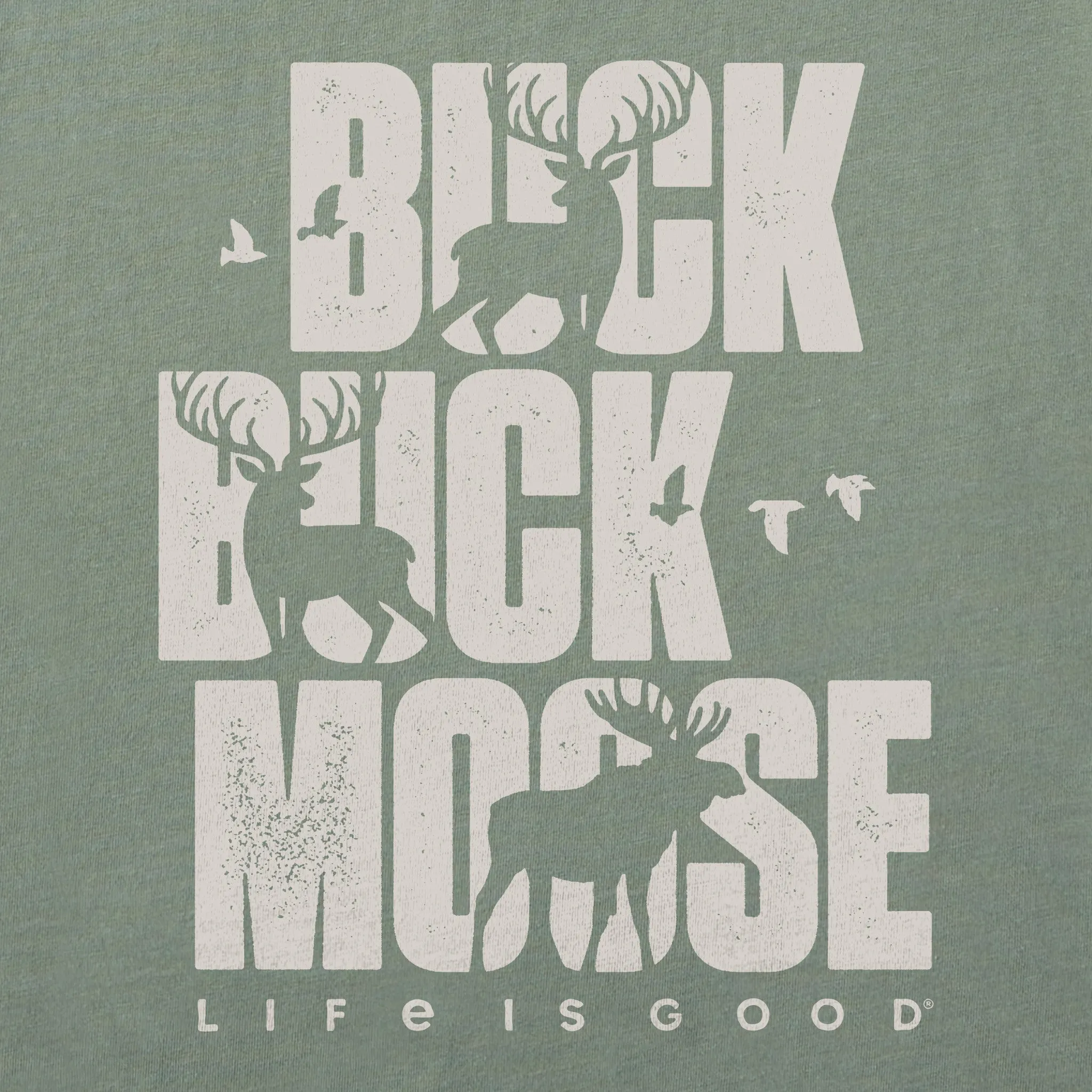 Men's Buck Buck Moose Stack Short Sleeve Crusher-LITE Tee sold by Life is Good product image thumbnail 2