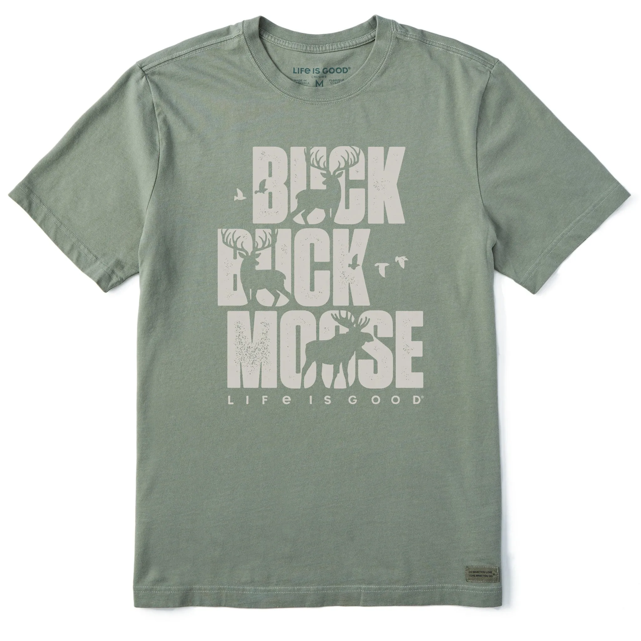 Men's Buck Buck Moose Stack Short Sleeve Crusher-LITE Tee sold by Life is Good