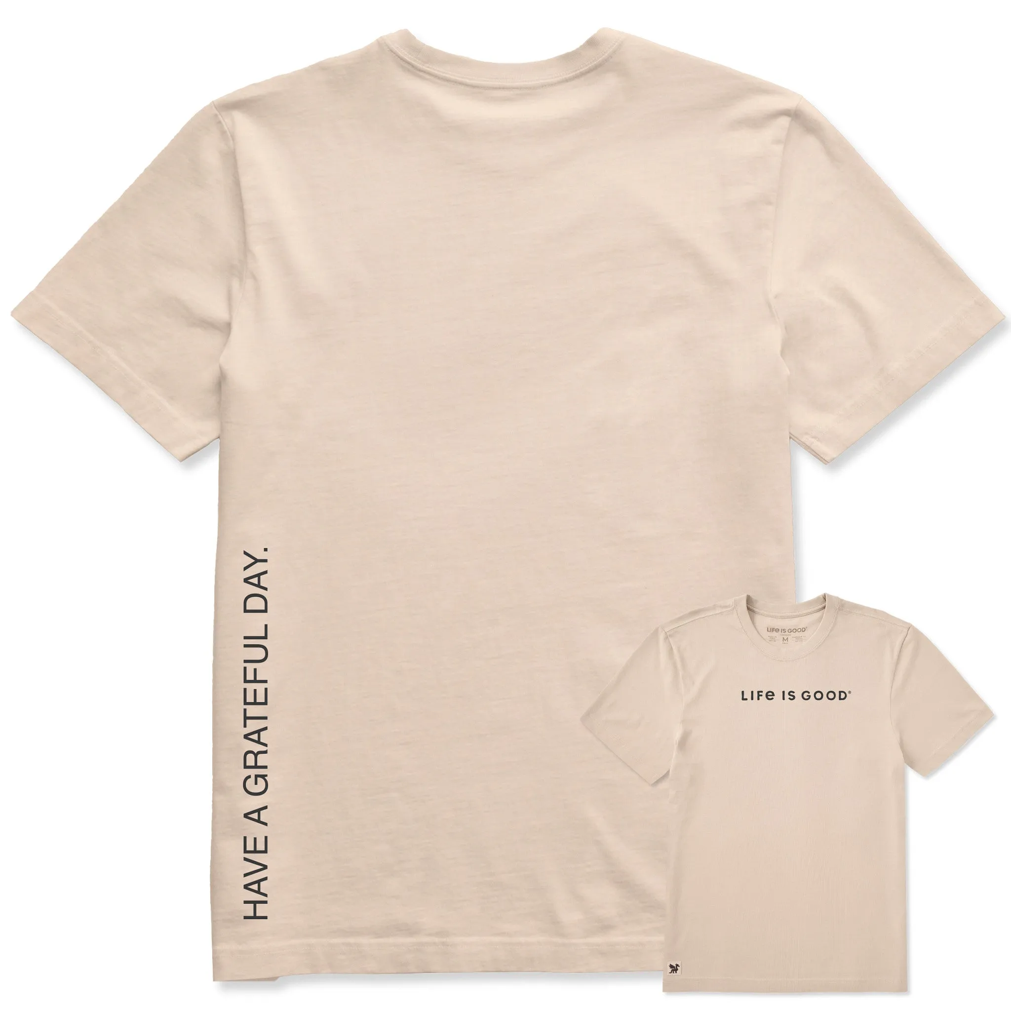 Men's Have a Grateful Day Vertical Short Sleeve Crusher-LITE Tee sold by Life is Good