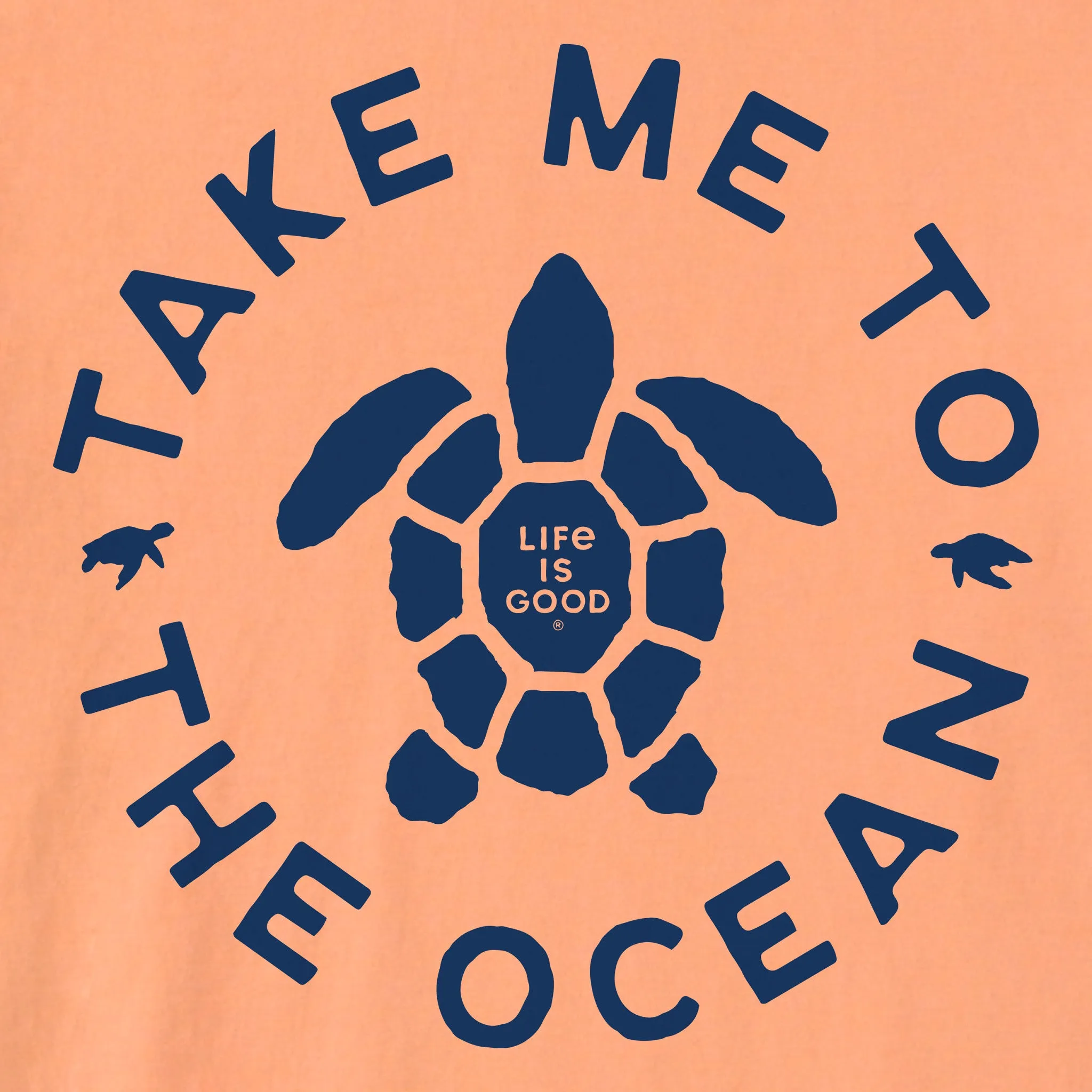 Women's Take Me To The Ocean Sea Turtle Circle Short Sleeve Crusher Tee sold by Life is Good product image thumbnail 2