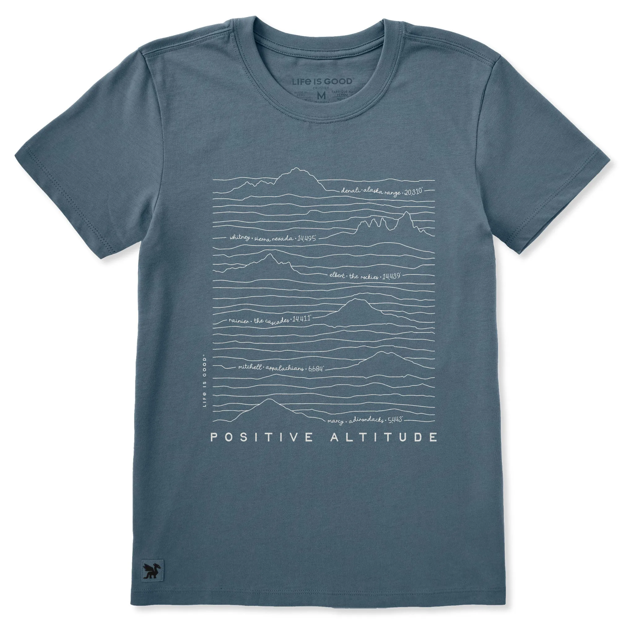 Women's Positive Altitude Peaks of America Short Sleeve Crusher Tee sold by Life is Good