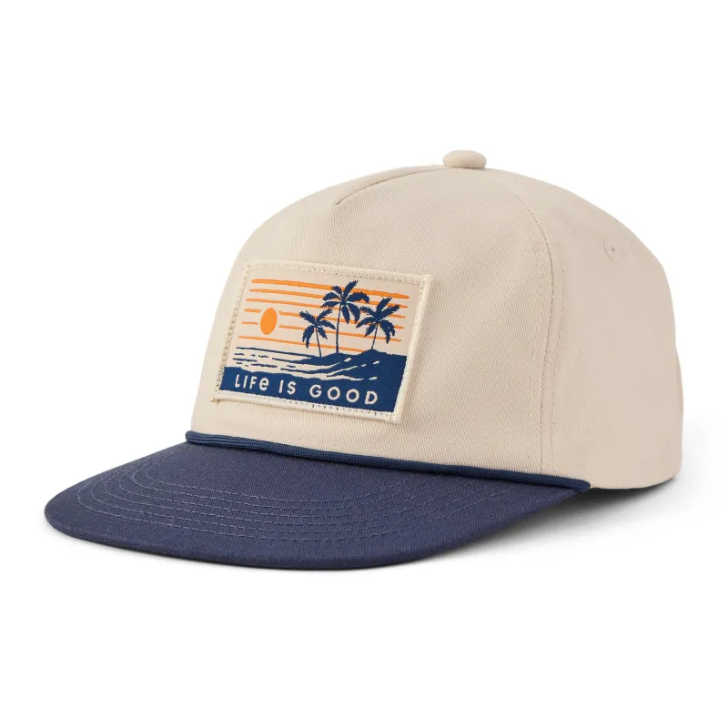 Adult Unisex Scenic Palms Twill Rope Hat sold by Life is Good
