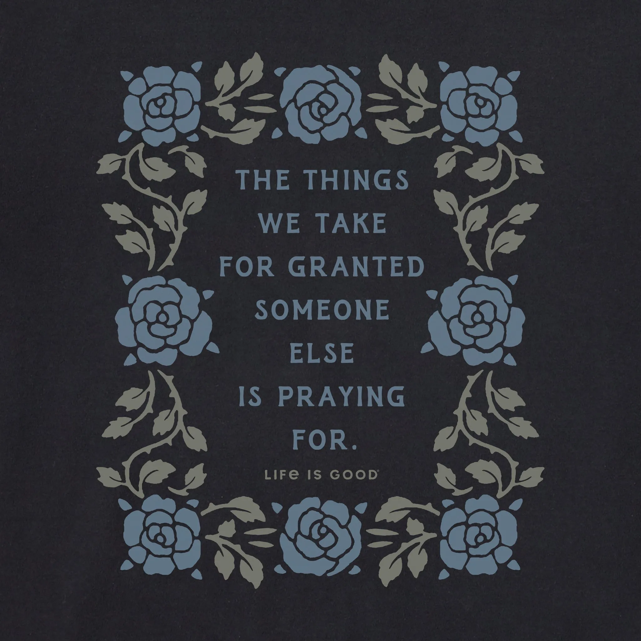 Women's Things We Take For Granted Floral Border Short Sleeve Crusher-LITE Tee sold by Life is Good product image thumbnail 2