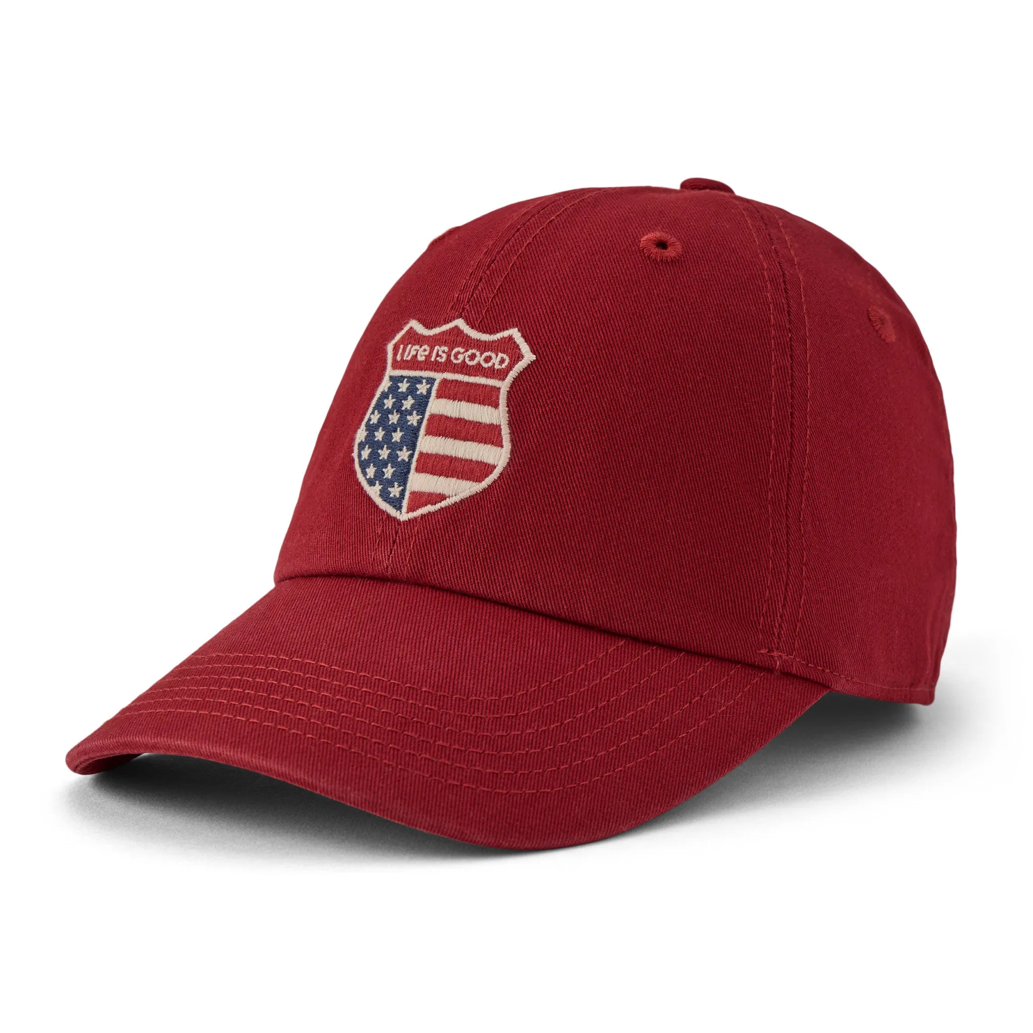 Adult Unisex United States Flag Shield Chill Cap sold by Life is Good