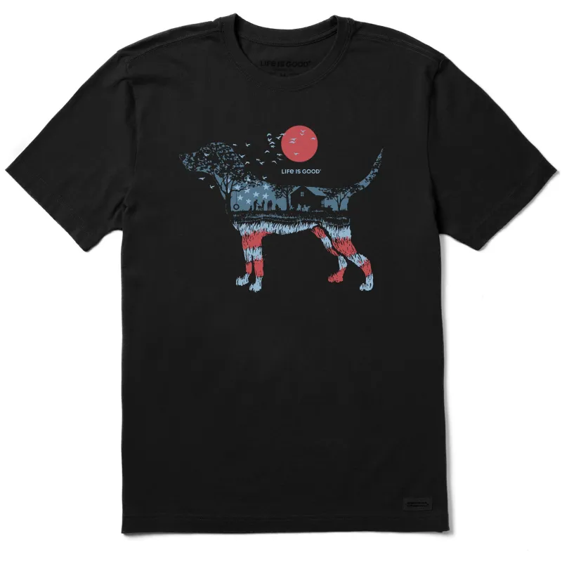 Men's BBQ USA Dogscape Short Sleeve Crusher-LITE Tee sold by Life is Good
