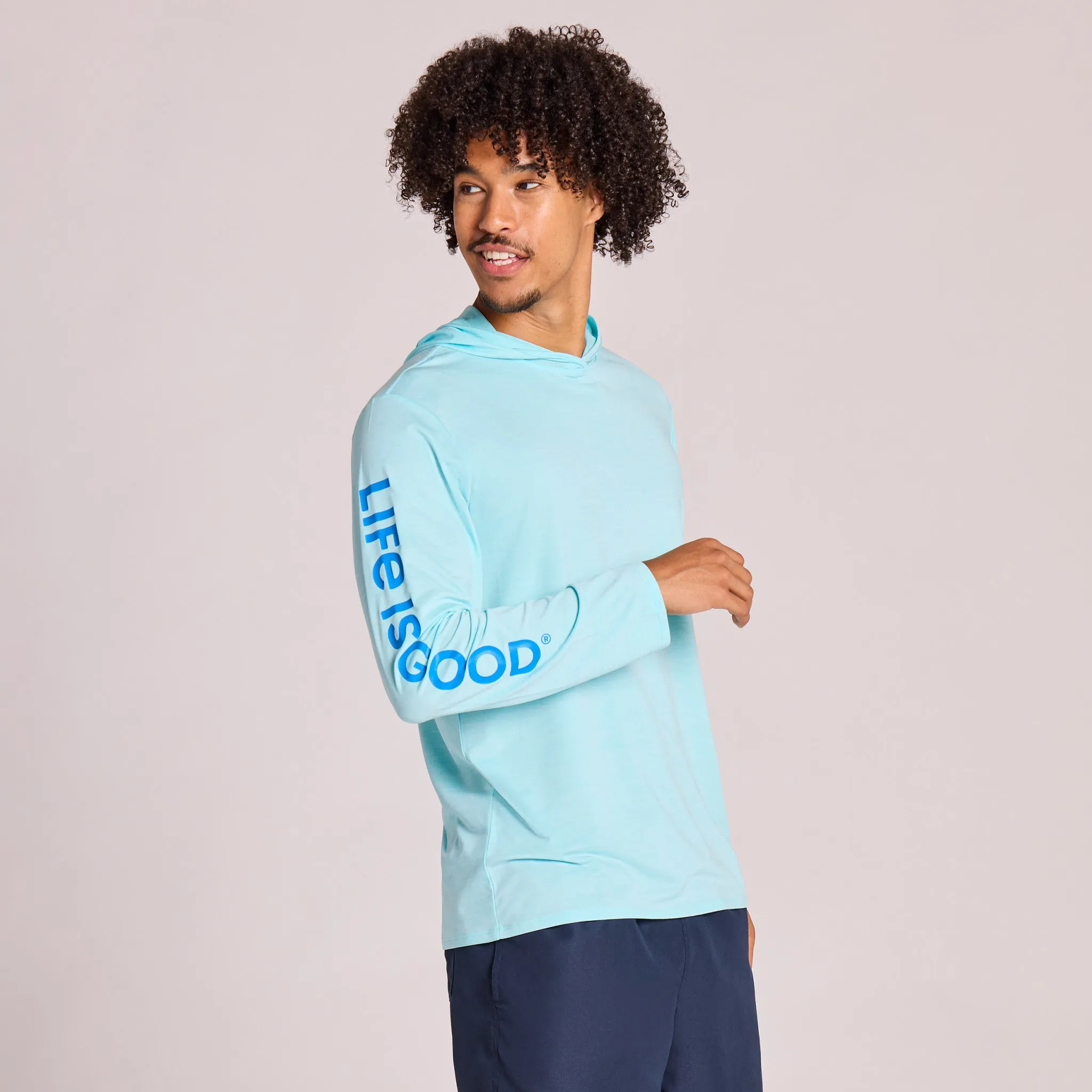Men's Life is Good Long Sleeve Sun Crusher Hoodie sold by Life is Good