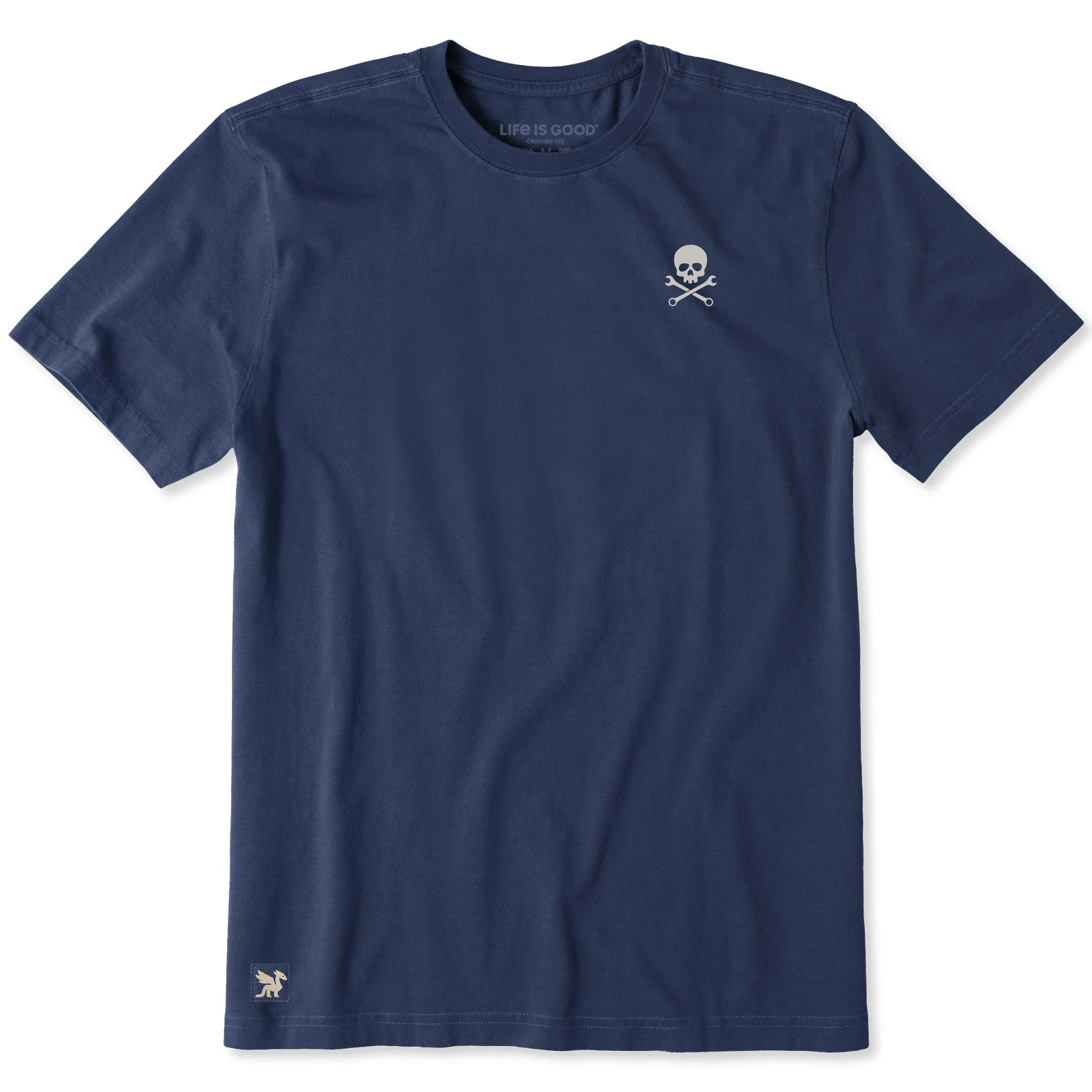 Men's Skull Wrench Short Sleeve Crusher Tee sold by Life is Good