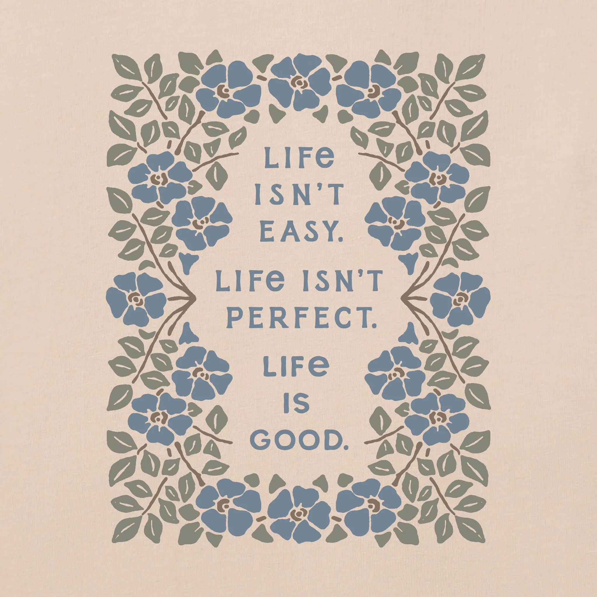 Women's Life Isn't Easy Floral Symmetry Short Sleeve Crusher-LITE Tee sold by Life is Good product image thumbnail 2