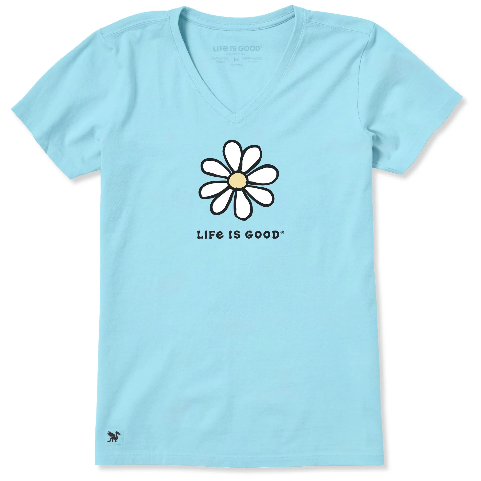 Women's Single Daisy Short Sleeve Crusher-LITE Vee sold by Life is Good