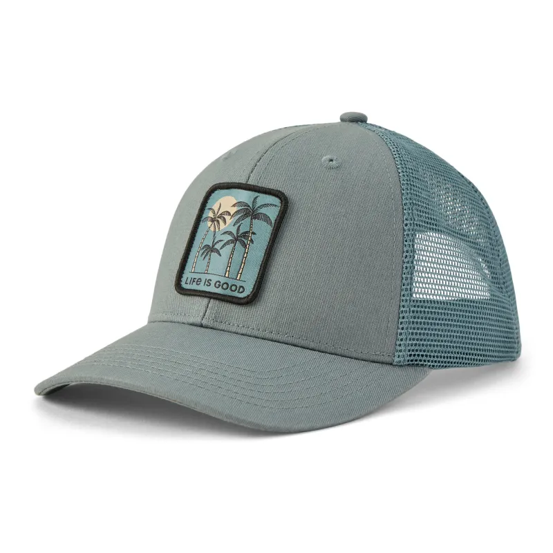 Adult Unisex Moonlight Palms Trucker sold by Life is Good