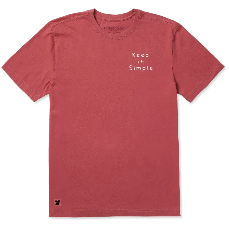 Men's Wordsmith Keep it Simple LC Short Sleeve Crusher Tee sold by Life is Good
