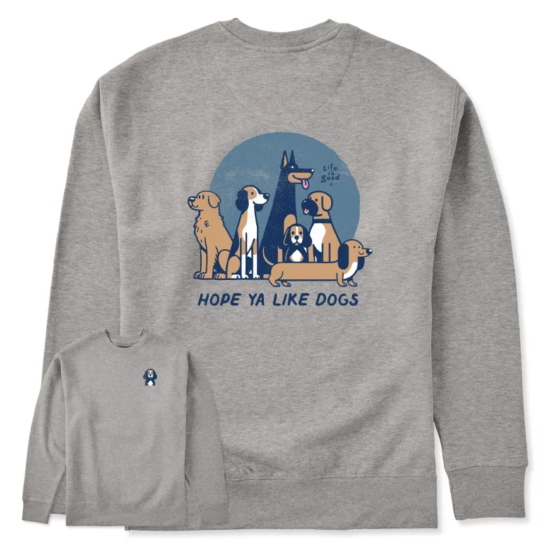 Adult Unisex Hope Ya Like Dogs Every Wear Crew Sweatshirt made by Life is Good