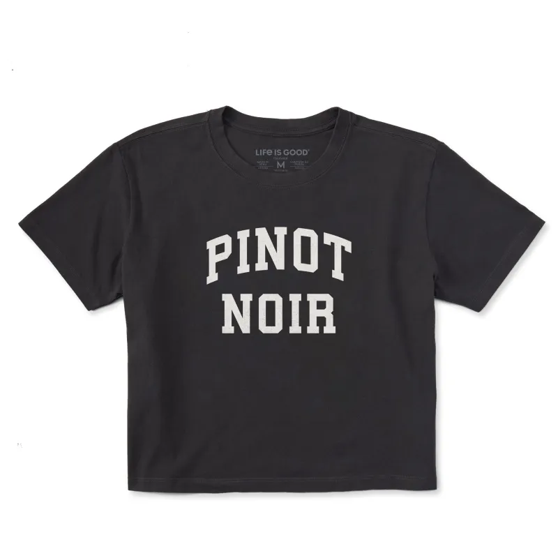 Women's Pinot Noir Arch Short Sleeve Crusher Boxy Tee made by Life is Good