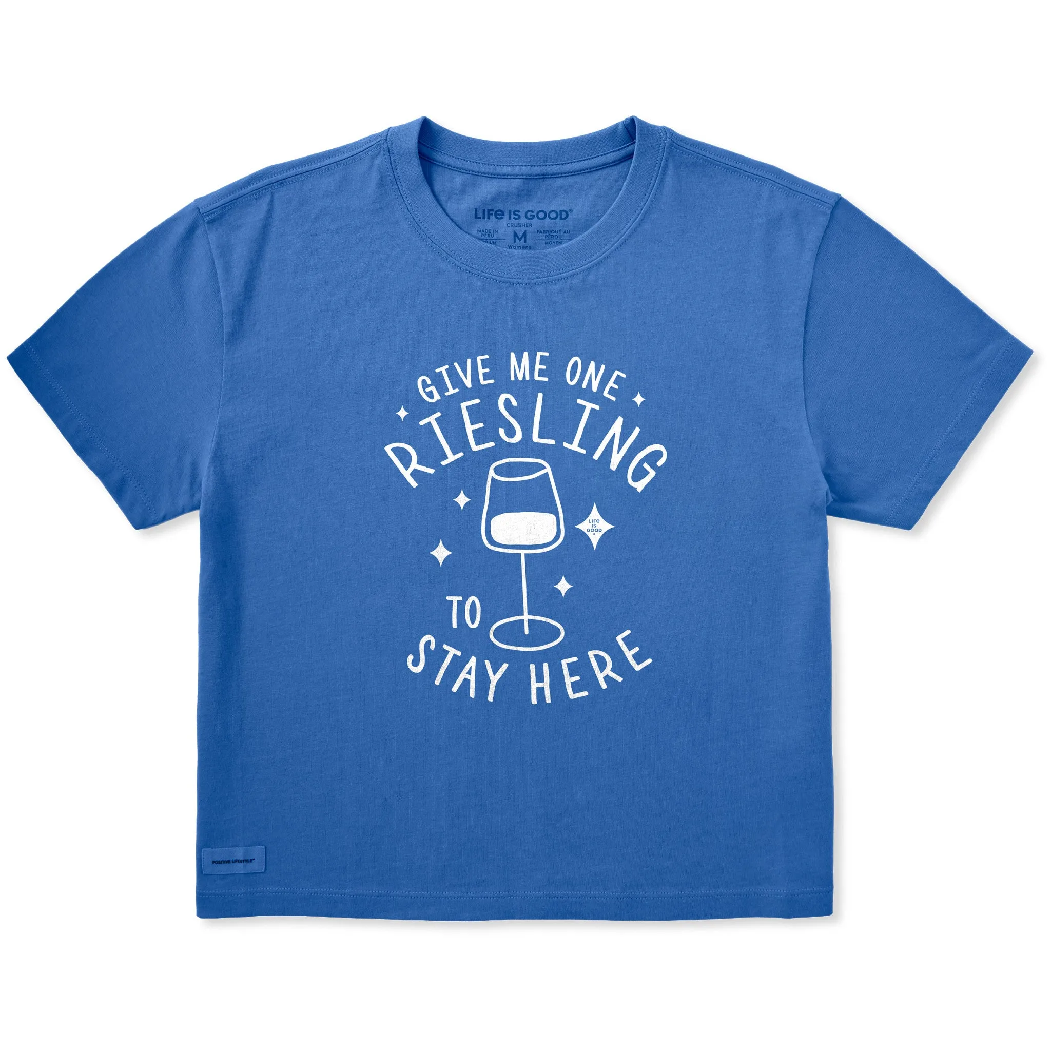 Women's Give Me One Riesling Short Sleeve Crusher Boxy Tee sold by Life is Good