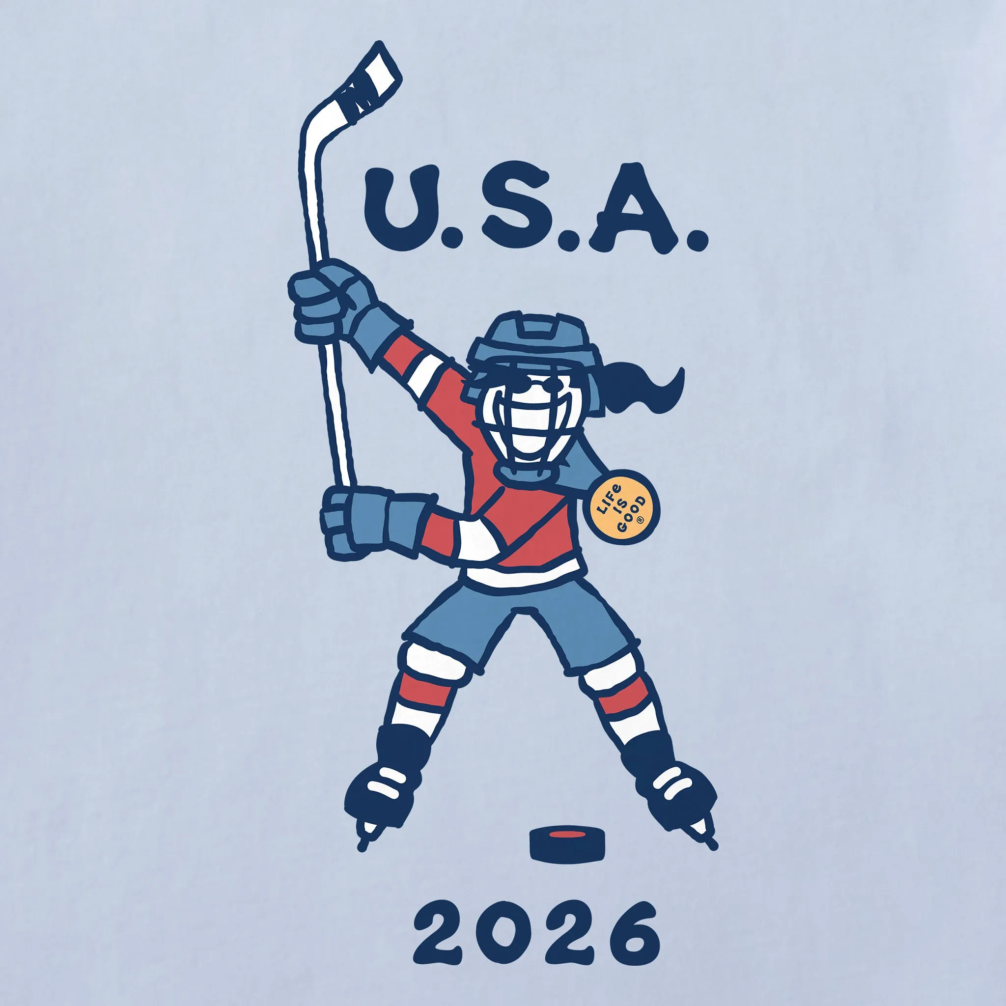 Women's Jackie Slap Shot 2026 Short Sleeve Crusher Boxy Tee sold by Life is Good product image thumbnail 2