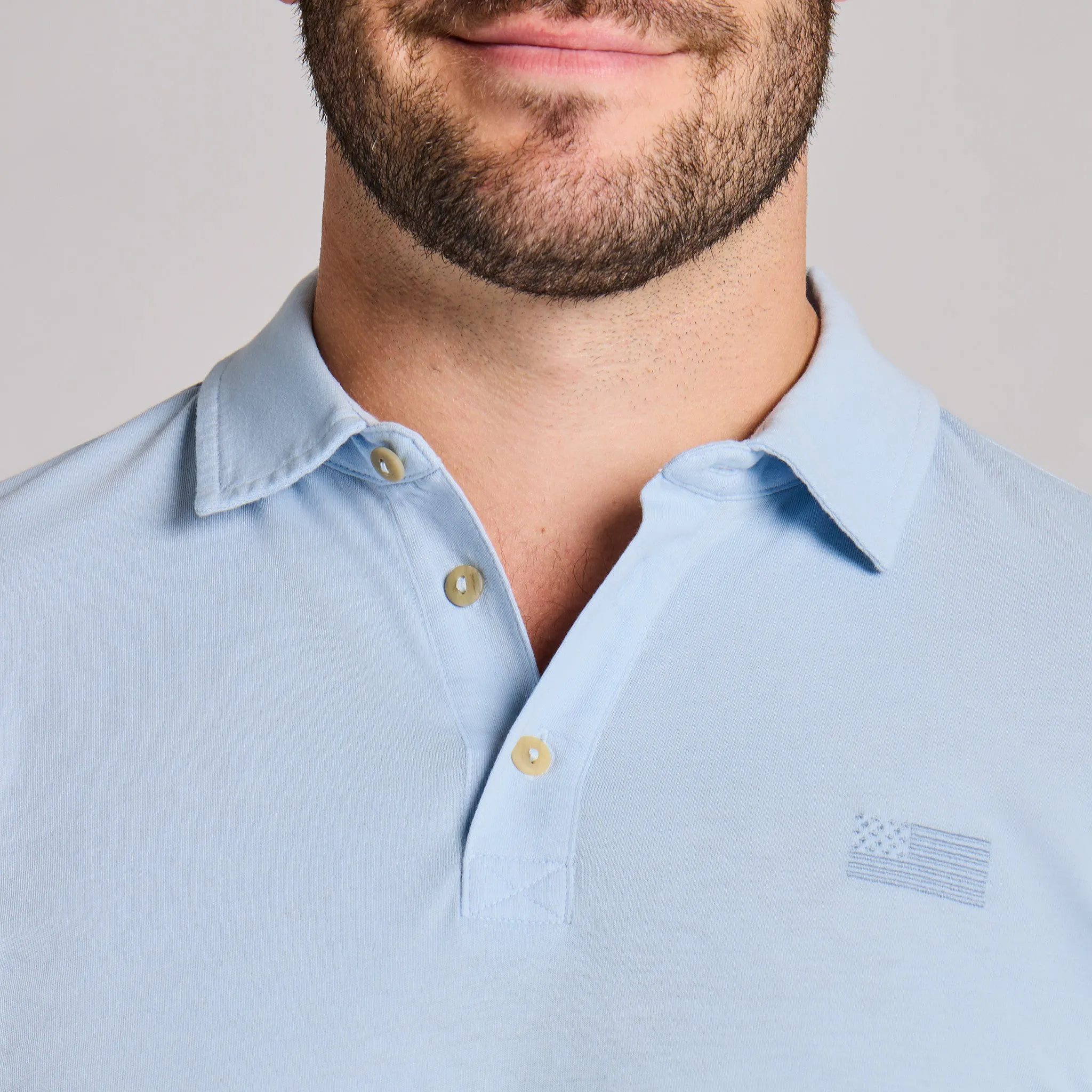 Men's US Flag Short Sleeve Crusher-LITE Polo sold by Life is Good product image thumbnail 5