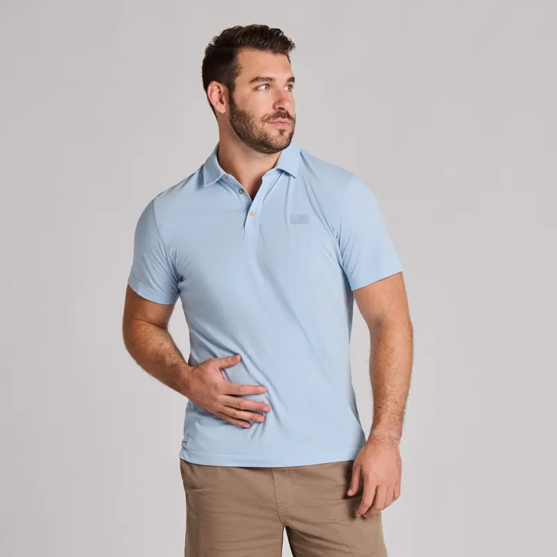 Men's US Flag Short Sleeve Crusher-LITE Polo made by Life is Good