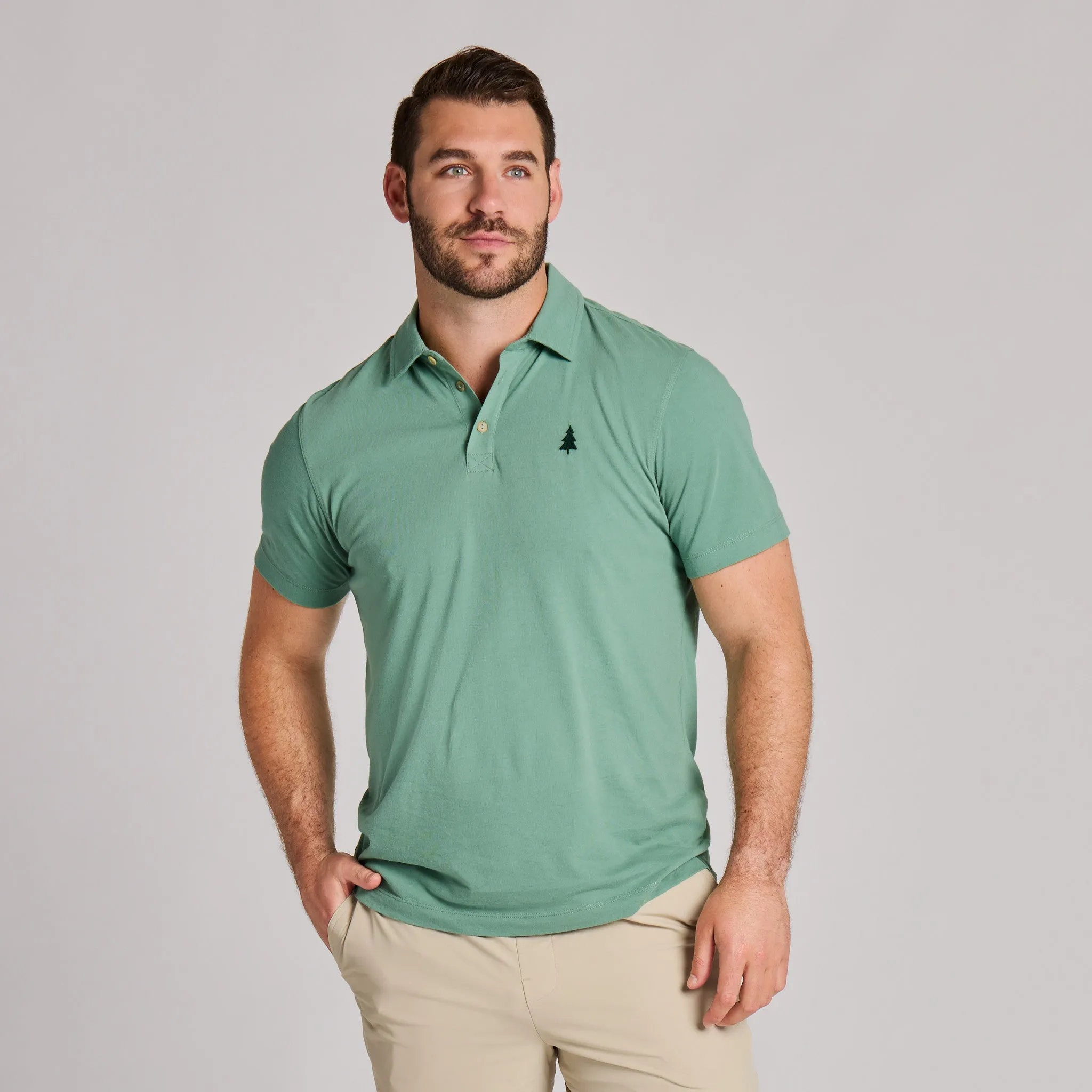 Men's Bert's Evergreen Short Sleeve Crusher-LITE Polo sold by Life is Good
