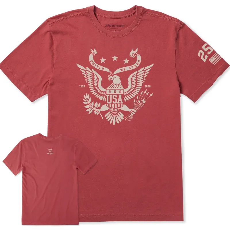 Men's USA Eagle Emblem Short Sleeve Crusher Tee made by Life is Good