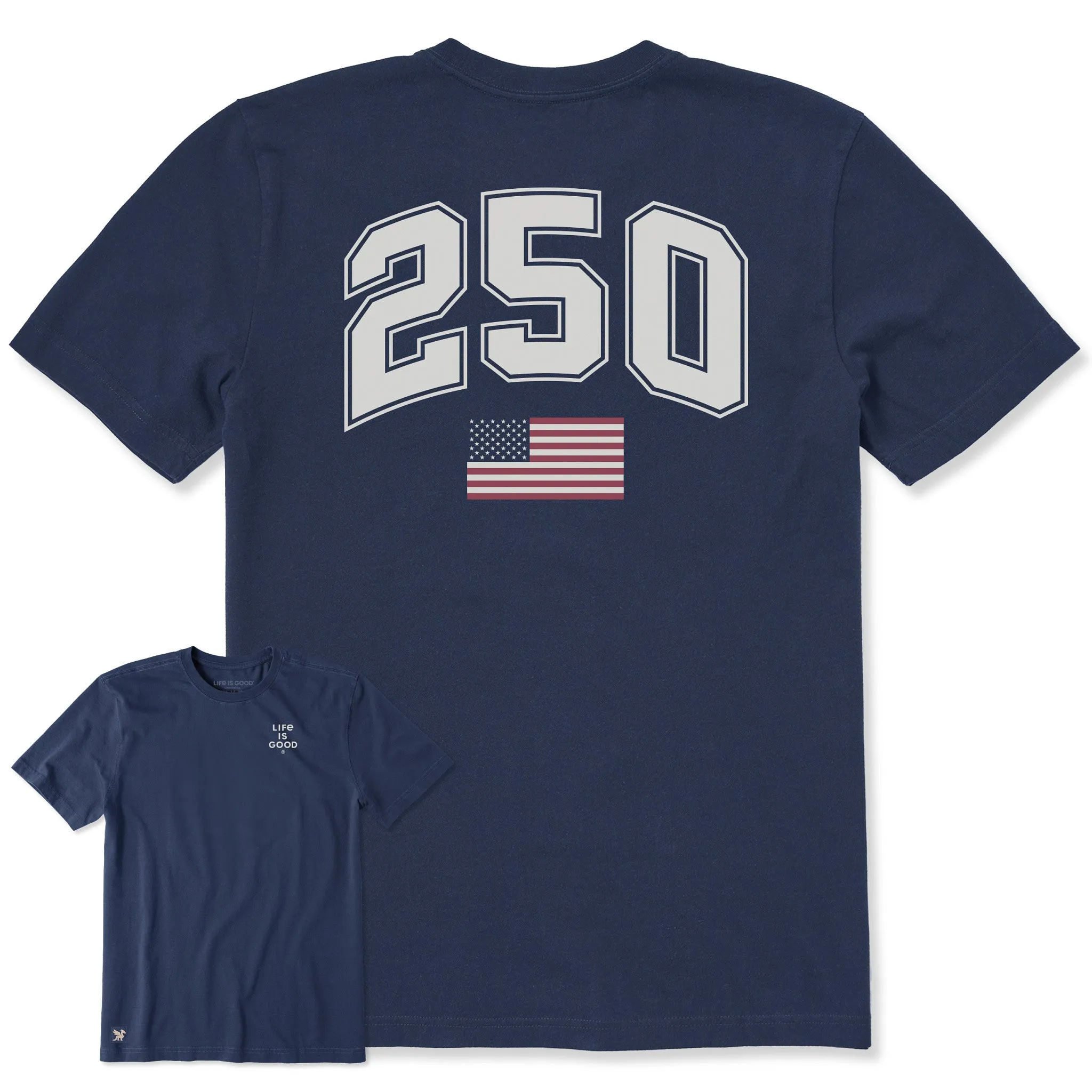 Men's Bert's 250 Flag Short Sleeve Crusher Tee sold by Life is Good product image thumbnail 4