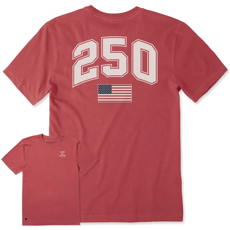 Men's Bert's 250 Flag Short Sleeve Crusher Tee made by Life is Good