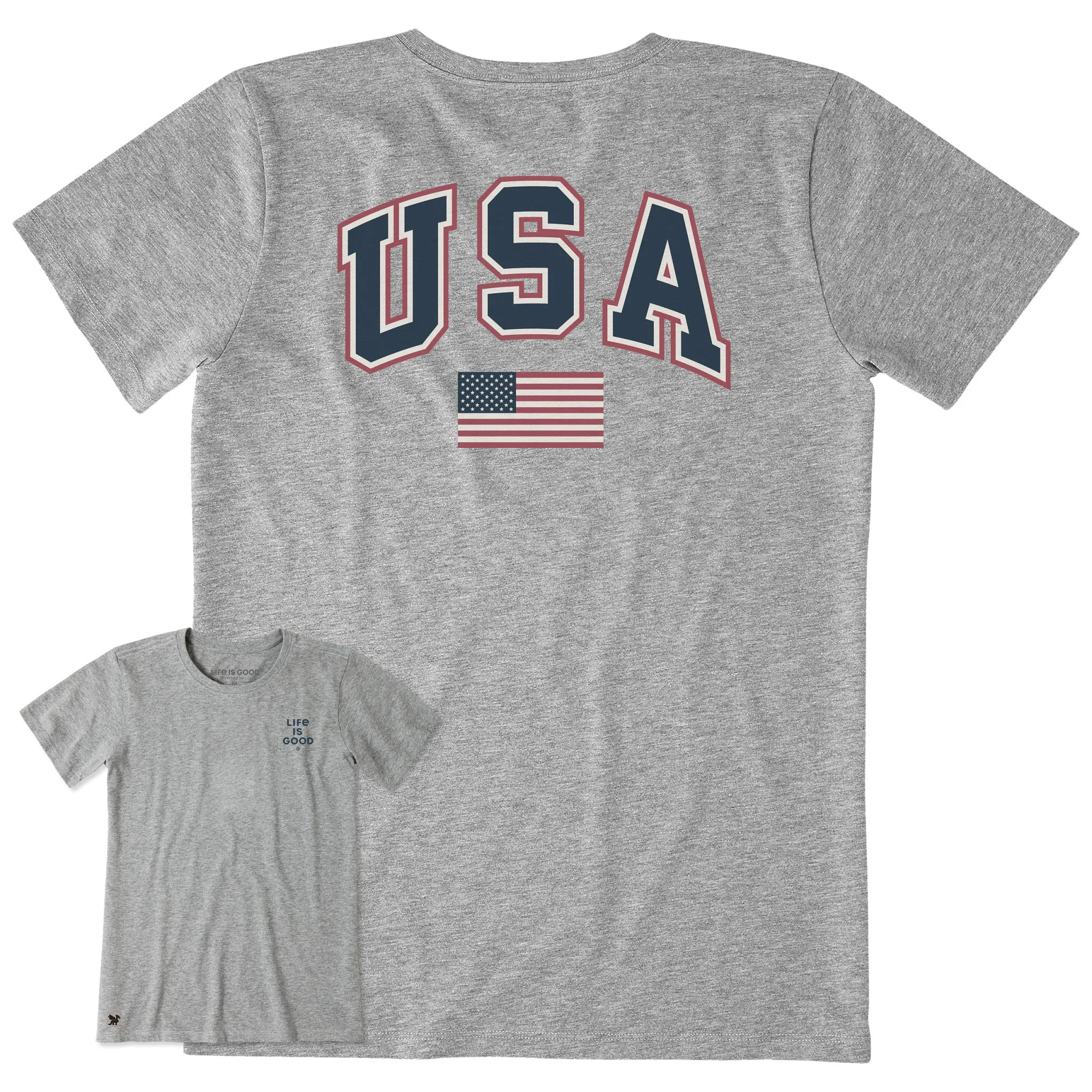 Women's USA Flag Arch Short Sleeve Crusher Tee sold by Life is Good product image thumbnail 4