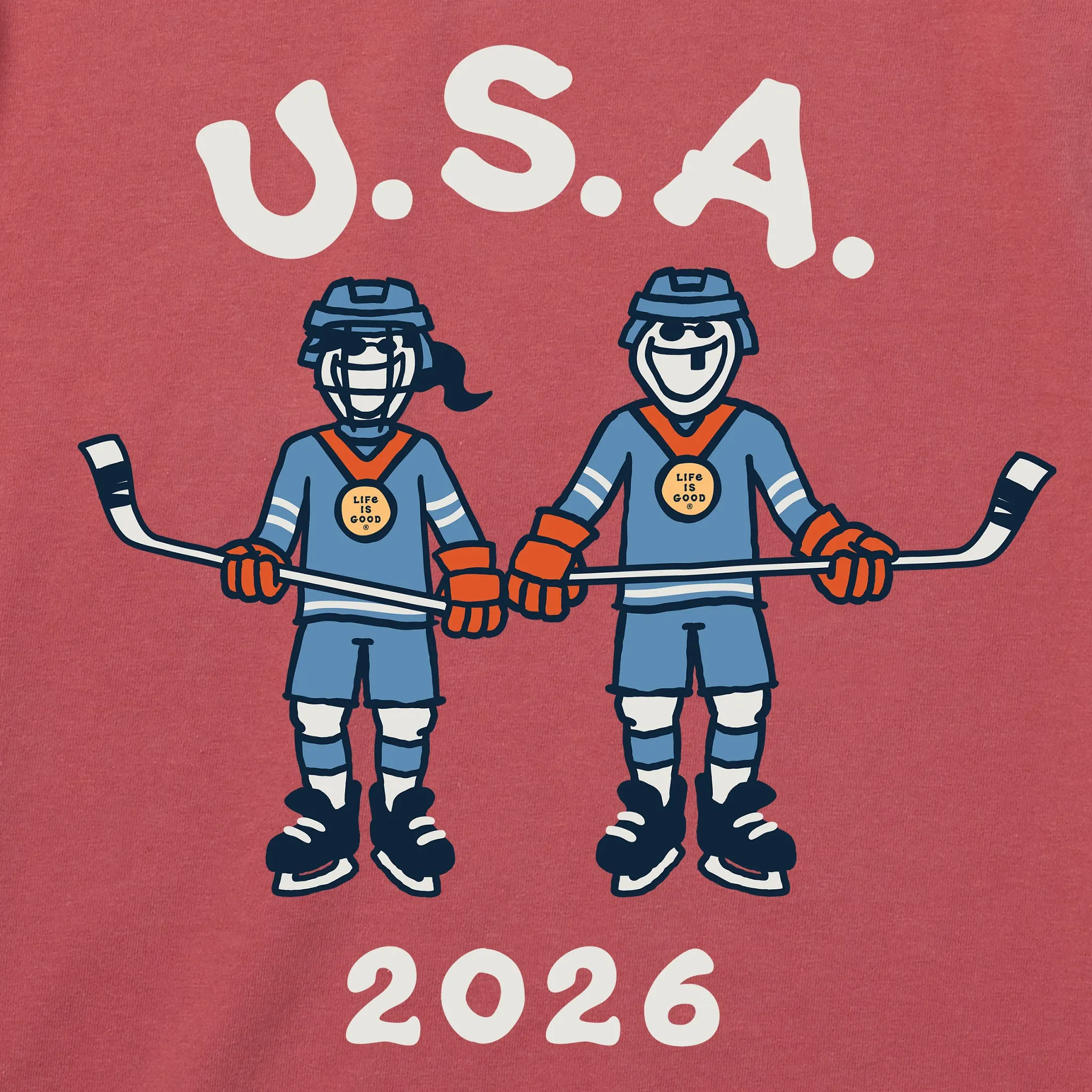 Women's Jake and Jackie Hockey Short Sleeve Crusher Tee sold by Life is Good product image thumbnail 2