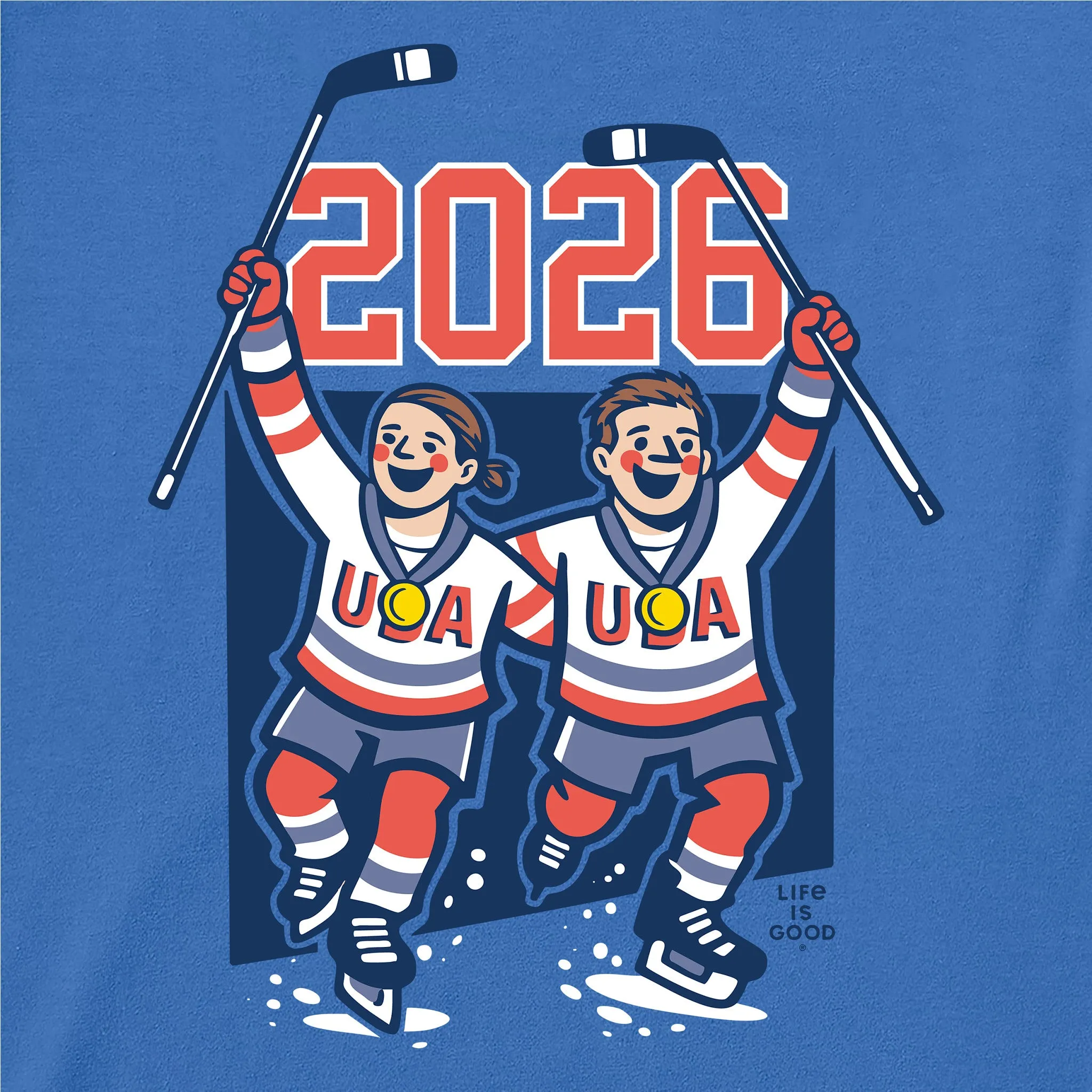 Men's USA Hockey 2026 Short Sleeve Crusher Tee sold by Life is Good product image thumbnail 2