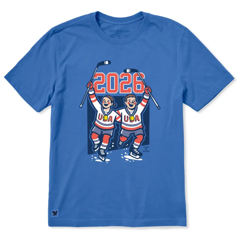 Men's USA Hockey 2026 Short Sleeve Crusher Tee sold by Life is Good