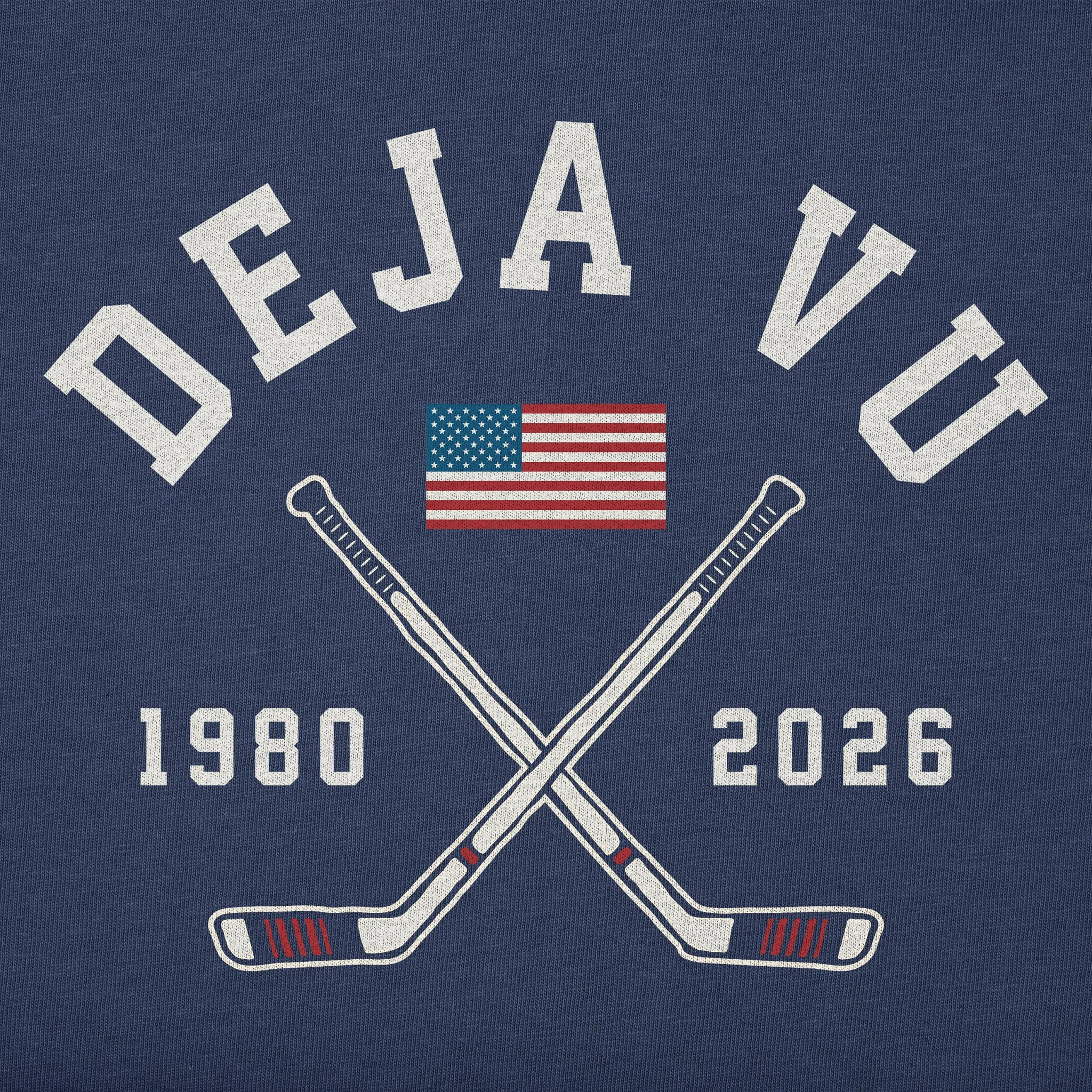 Women's Deja Vu Hockey Stick Cross Long Sleeve Crusher Tee sold by Life is Good product image thumbnail 2