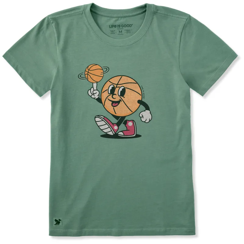 Women's Basketball Guy Short Sleeve Crusher Tee sold by Life is Good