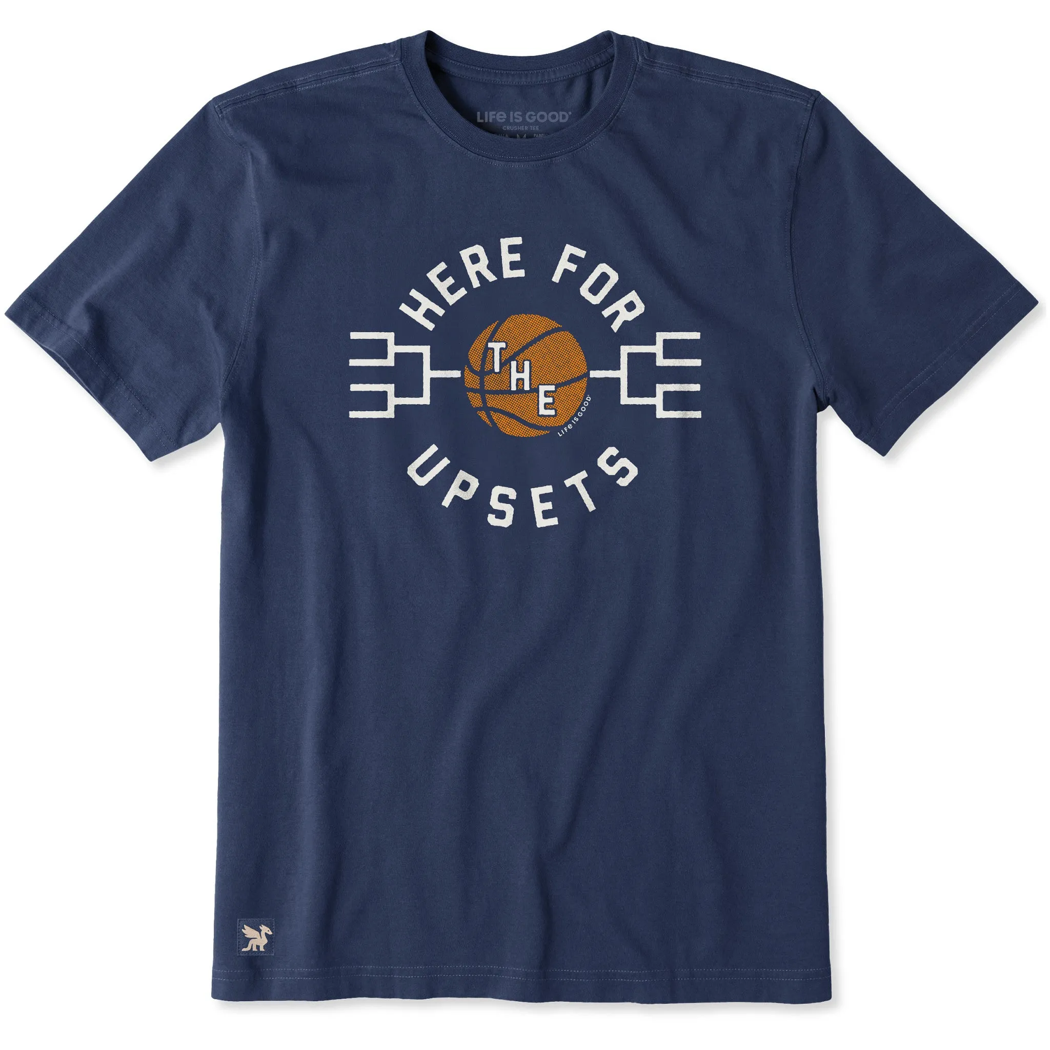 Men's Here for the Upsets Short Sleeve Crusher Tee sold by Life is Good