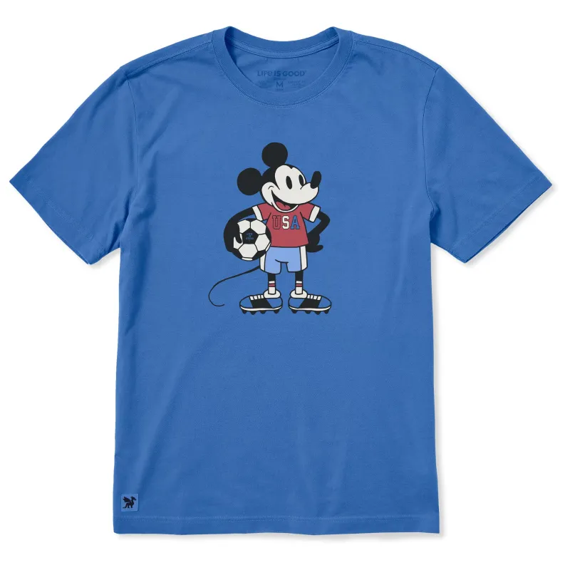 Men's Steamboat Willie USA Soccer Short Sleeve Crusher Tee sold by Life is Good