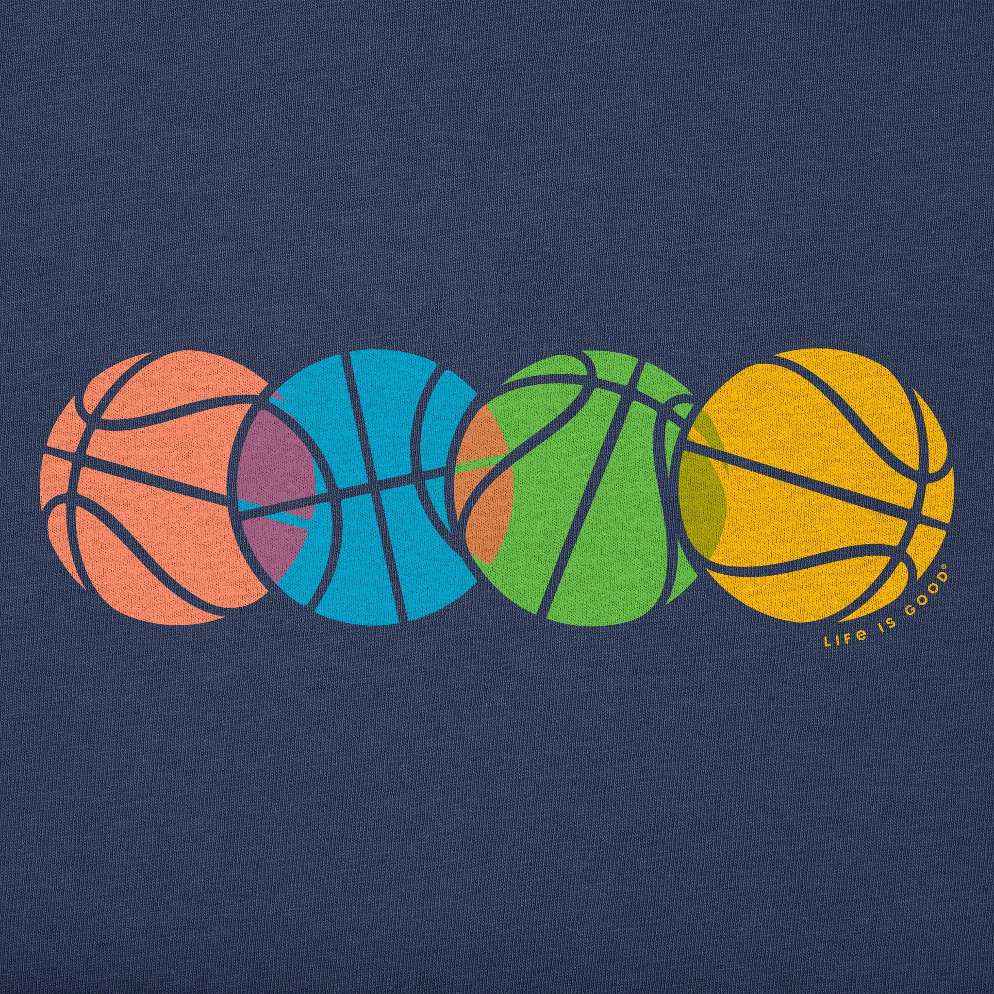 Men's Four Basketballs Short Sleeve Crusher Tee sold by Life is Good product image thumbnail 2