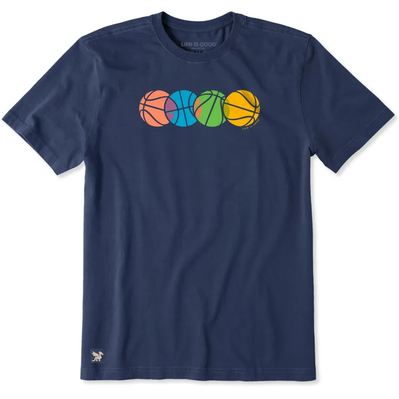 Men's Four Basketballs Short Sleeve Crusher Tee made by Life is Good