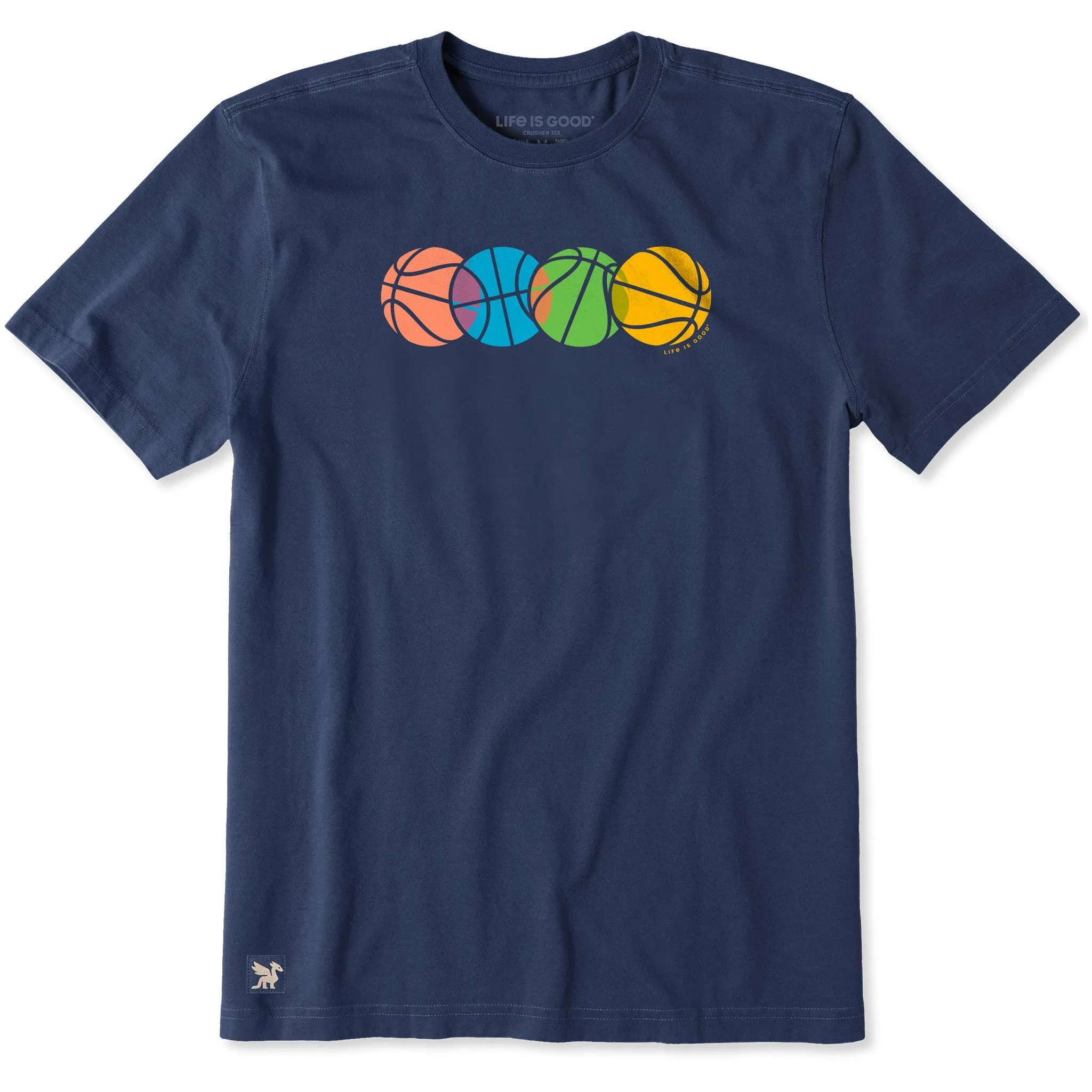 Men's Four Basketballs Short Sleeve Crusher Tee sold by Life is Good