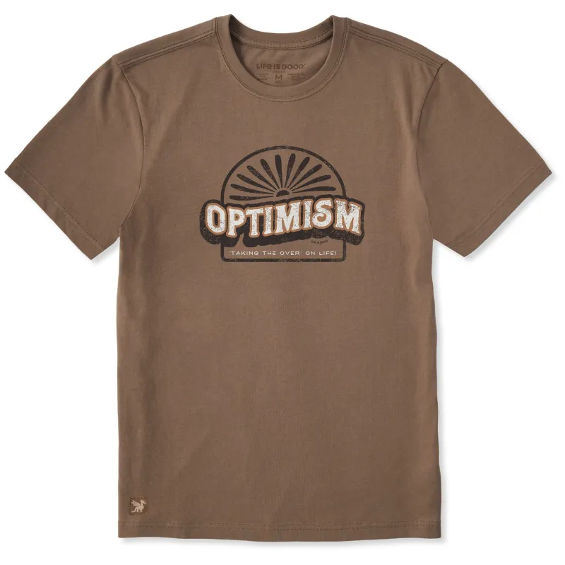 Men's Optimism Take the Over Short Sleeve Crusher Tee sold by Life is Good