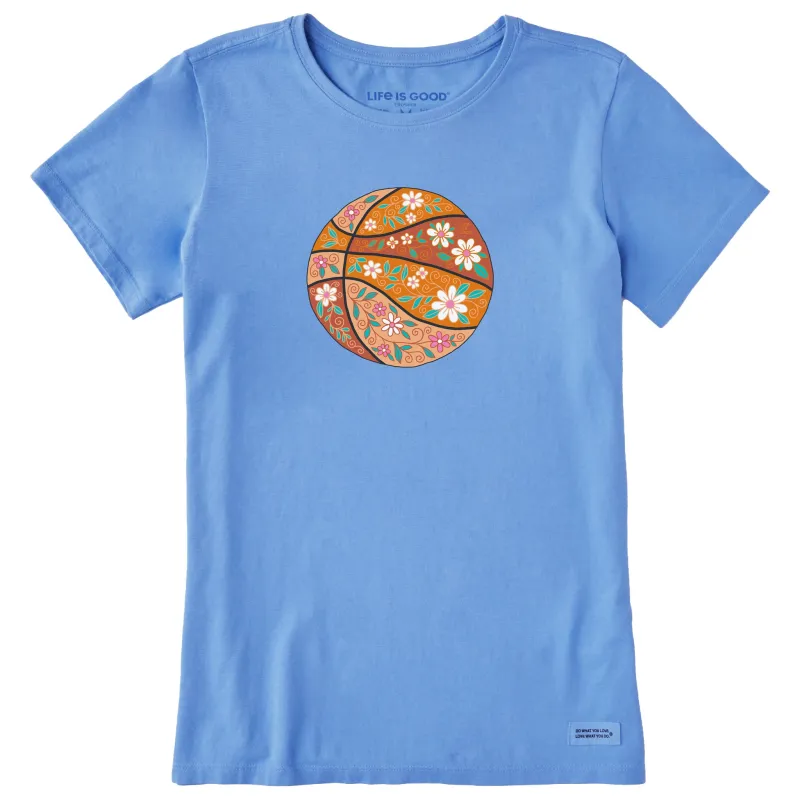 Women's Doodle Floral Basketball Short Sleeve Crusher Tee sold by Life is Good