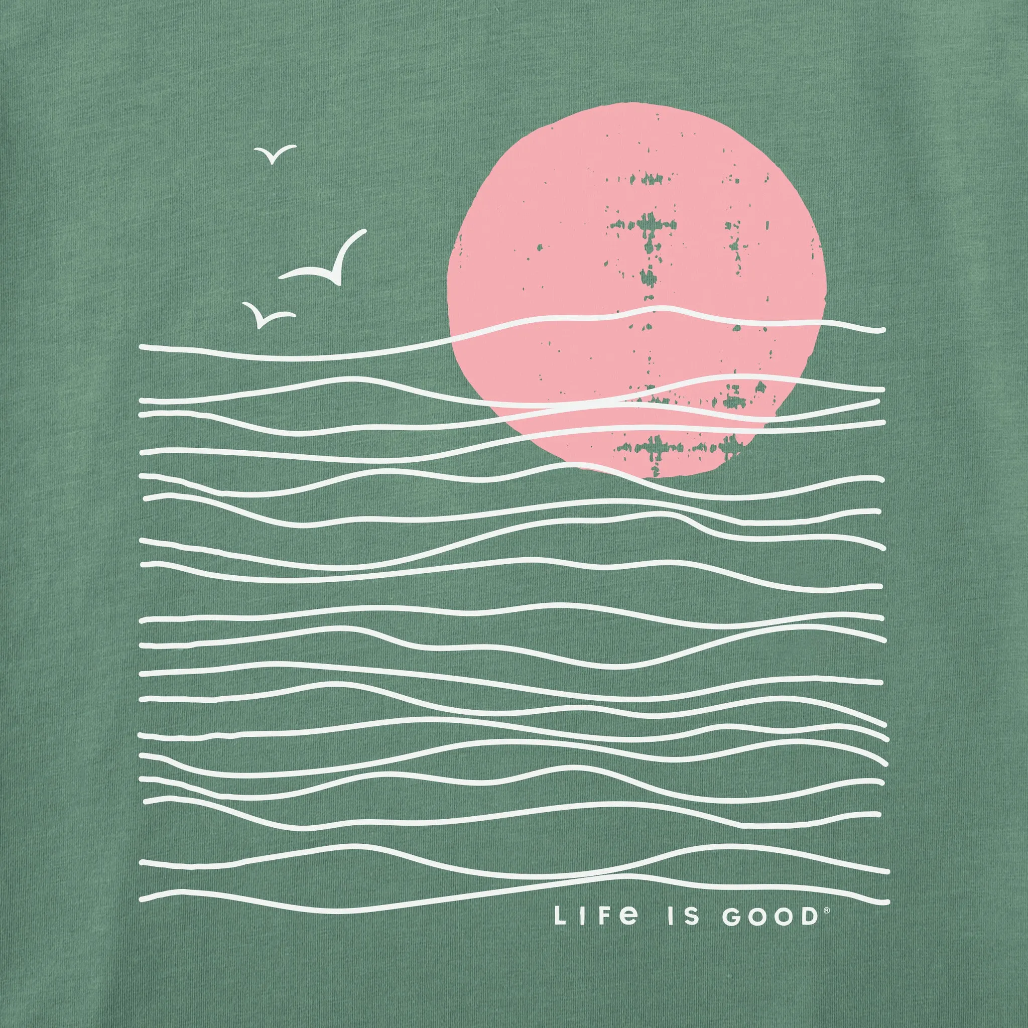 Women's Life is Good Sunset Waves Crusher Boxy Tank sold by Life is Good product image thumbnail 2