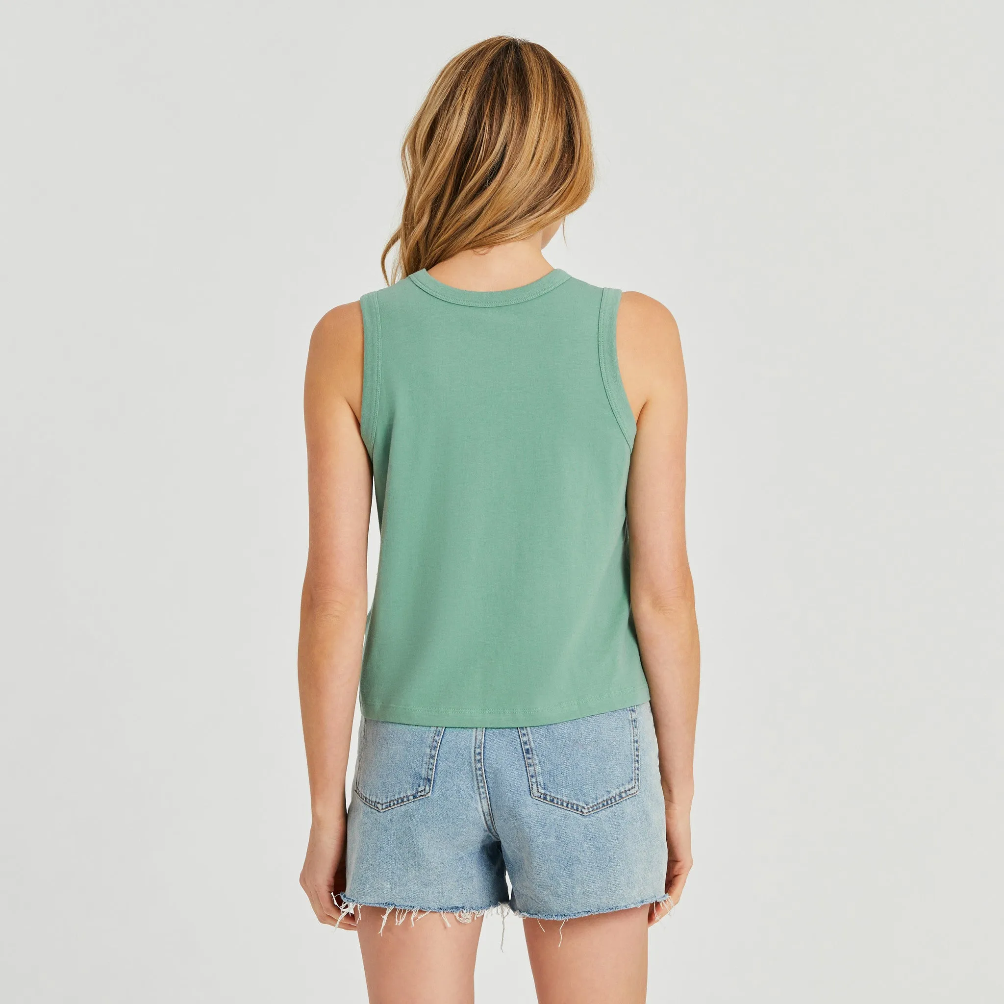 Women's Life is Good Sunset Waves Crusher Boxy Tank sold by Life is Good product image thumbnail 3