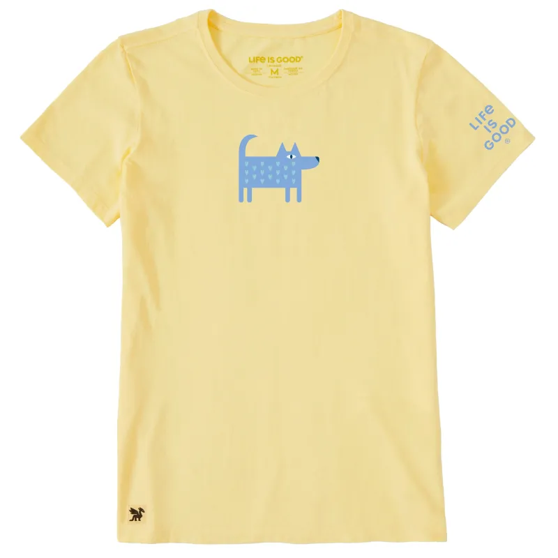 Women's Big Love Small Dog Hearts Short Sleeve Crusher Tee sold by Life is Good