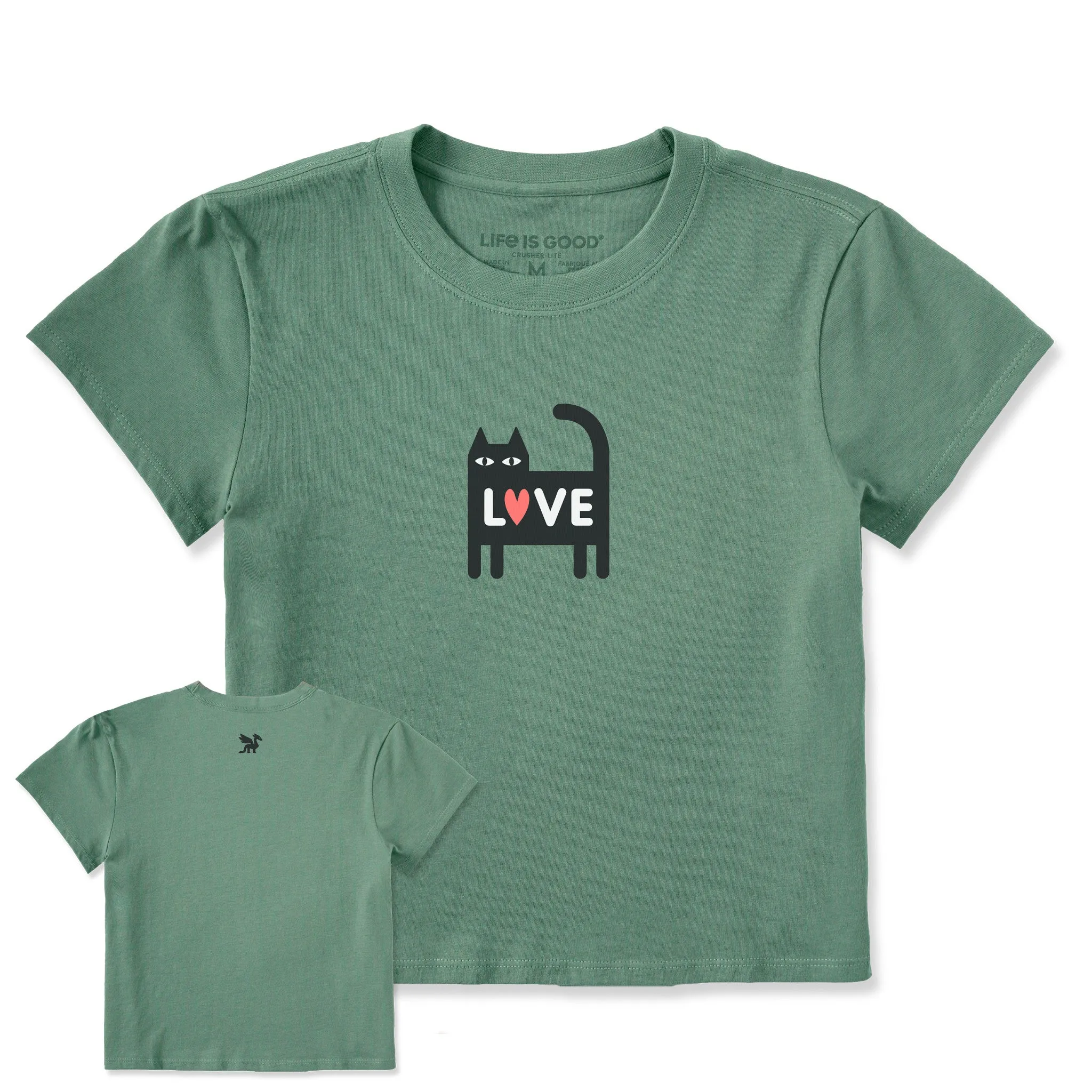 Women's Bert's Cat Love Crusher-LITE Shrunken Tee sold by Life is Good