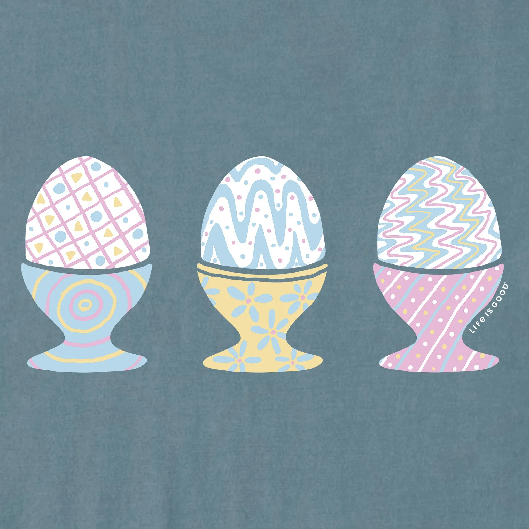 Women's Three Eggs Short Sleeve Crusher Vee sold by Life is Good product image thumbnail 2
