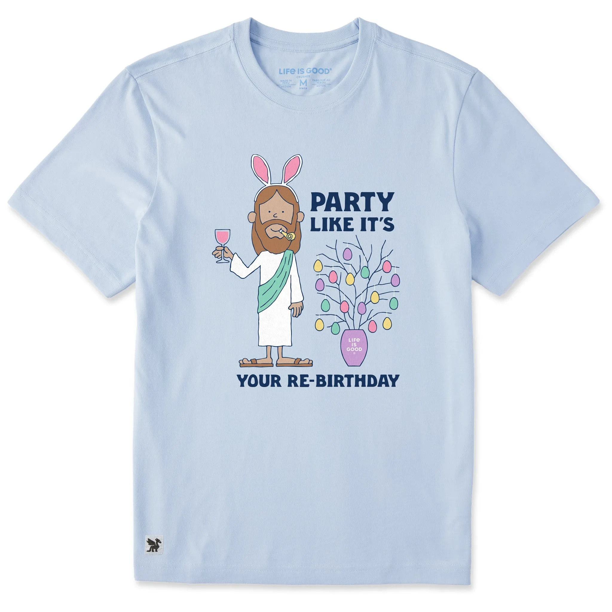 Men's Party Like It's Your Rebirthday Short Sleeve Crusher Tee sold by Life is Good