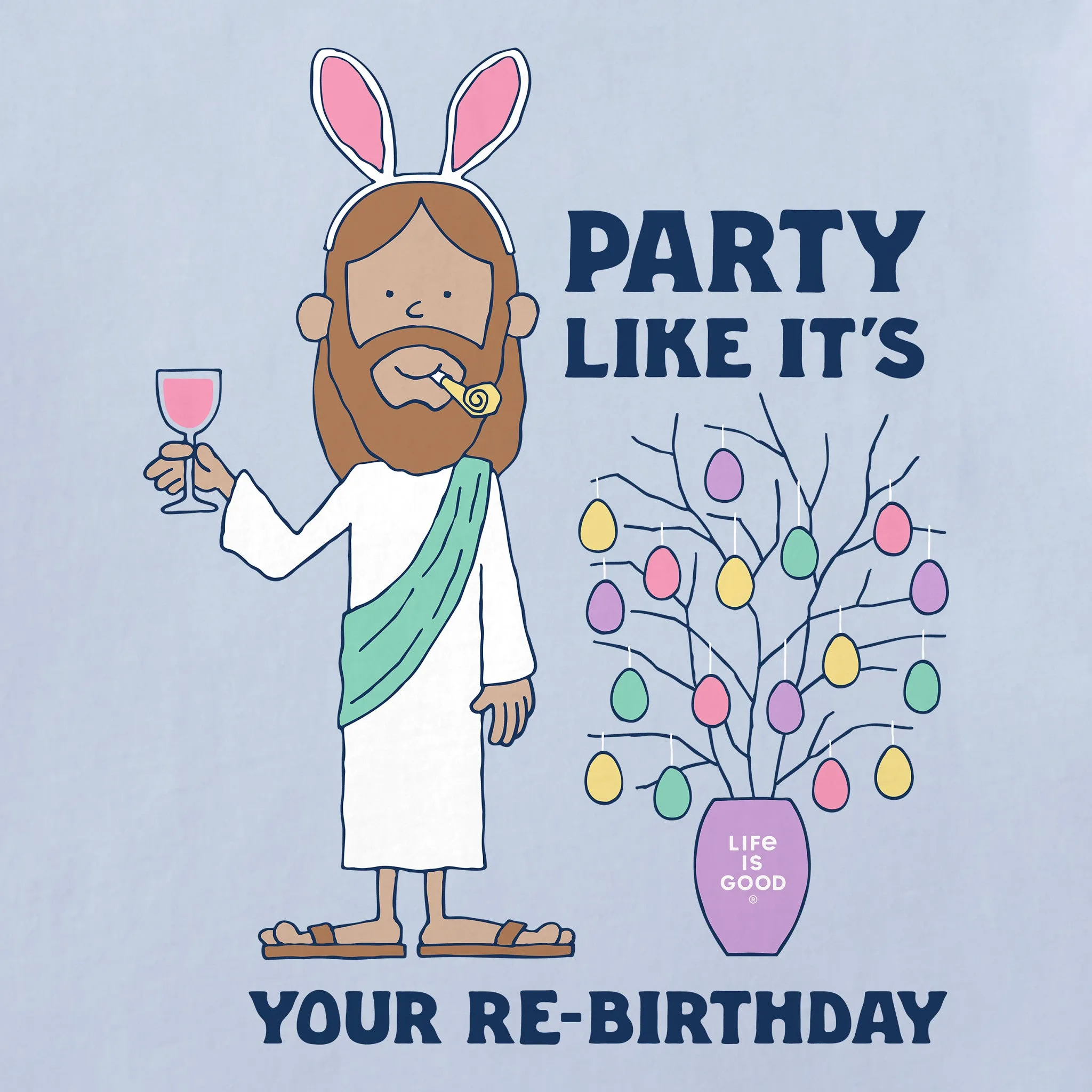 Men's Party Like It's Your Rebirthday Short Sleeve Crusher Tee sold by Life is Good product image thumbnail 2