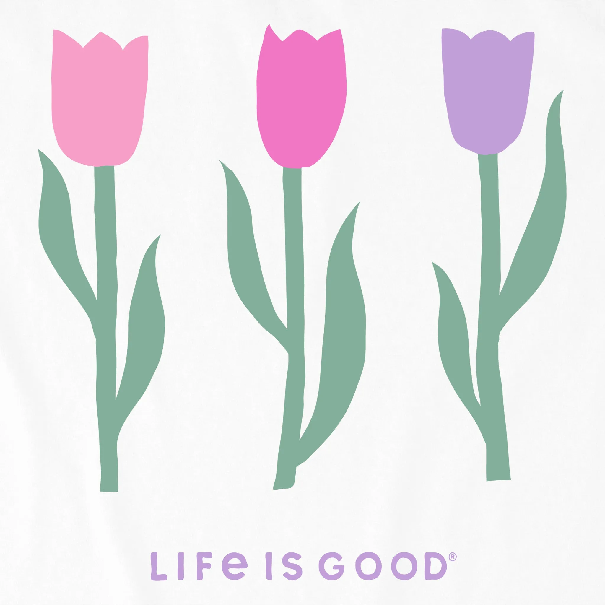Women's Three Slim Tulips Short Sleeve Tee sold by Life is Good product image thumbnail 4