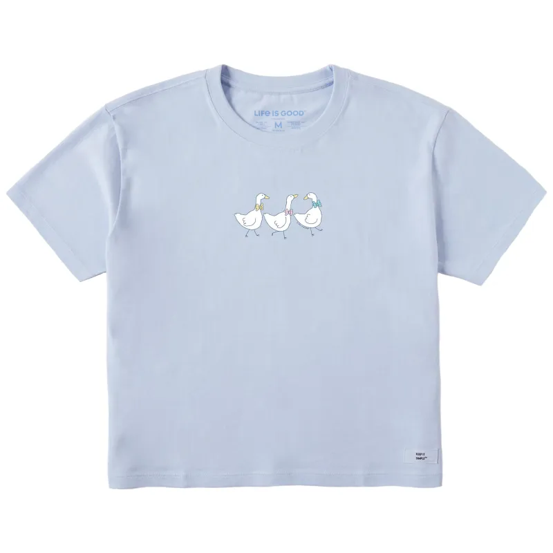 Women's Three Ducks in a Row Short Sleeve Crusher Boxy Tee made by Life is Good