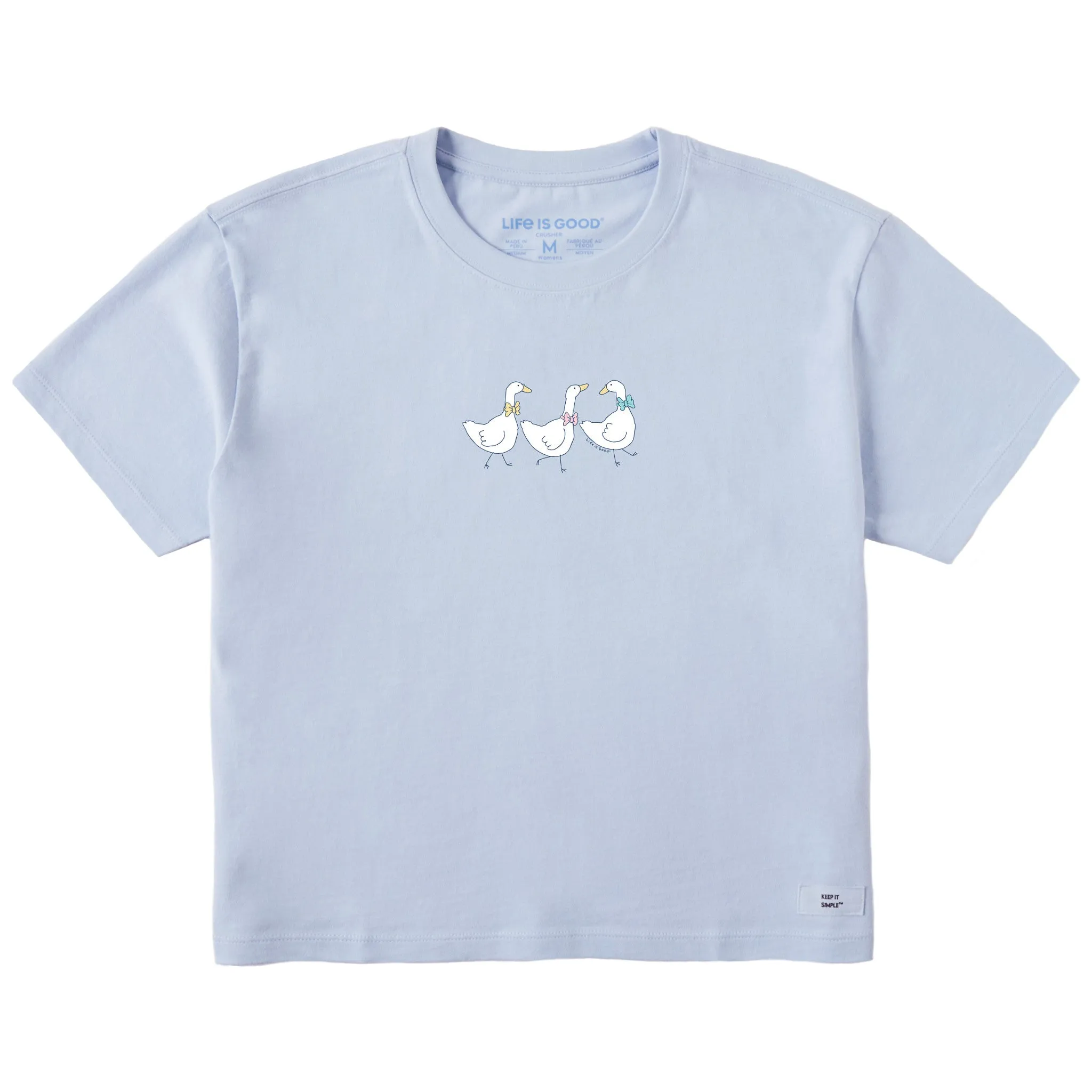 Women's Three Ducks in a Row Short Sleeve Crusher Boxy Tee sold by Life is Good