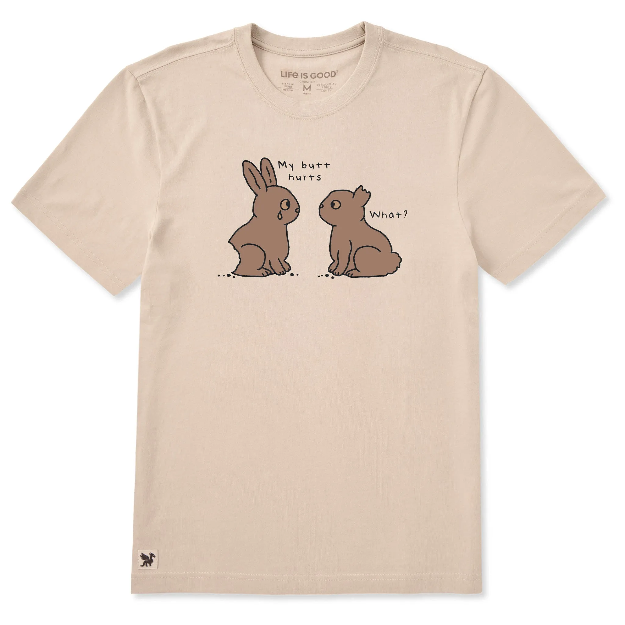 Men's My Butt Hurts Short Sleeve Crusher Tee sold by Life is Good